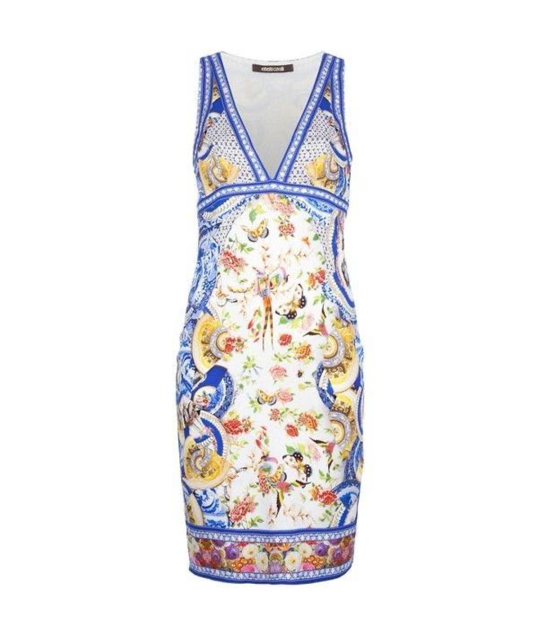 ROBERTO CAVALLI Мульти вискозное коктейльное платье, фото 1