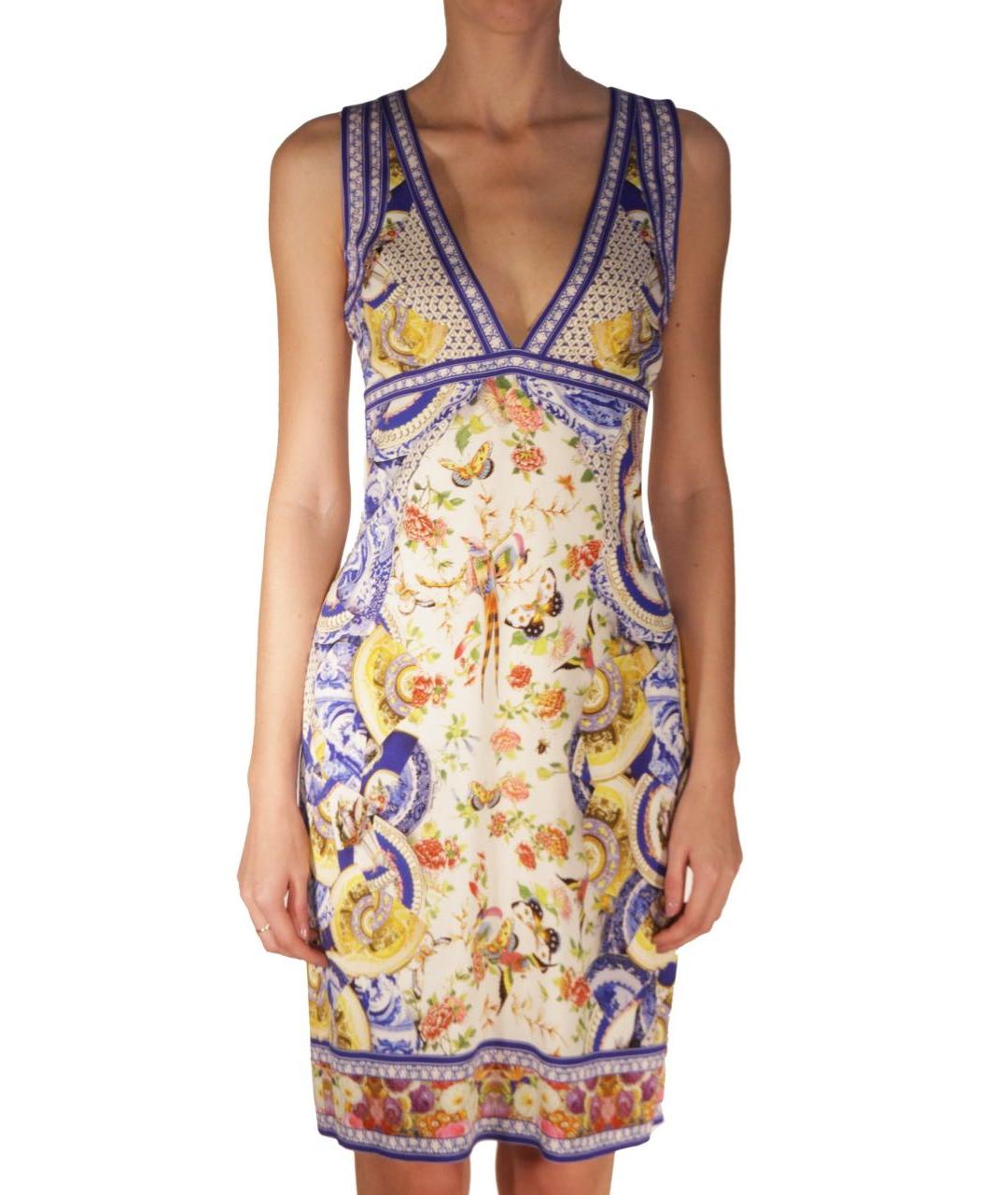 ROBERTO CAVALLI Мульти вискозное коктейльное платье, фото 3