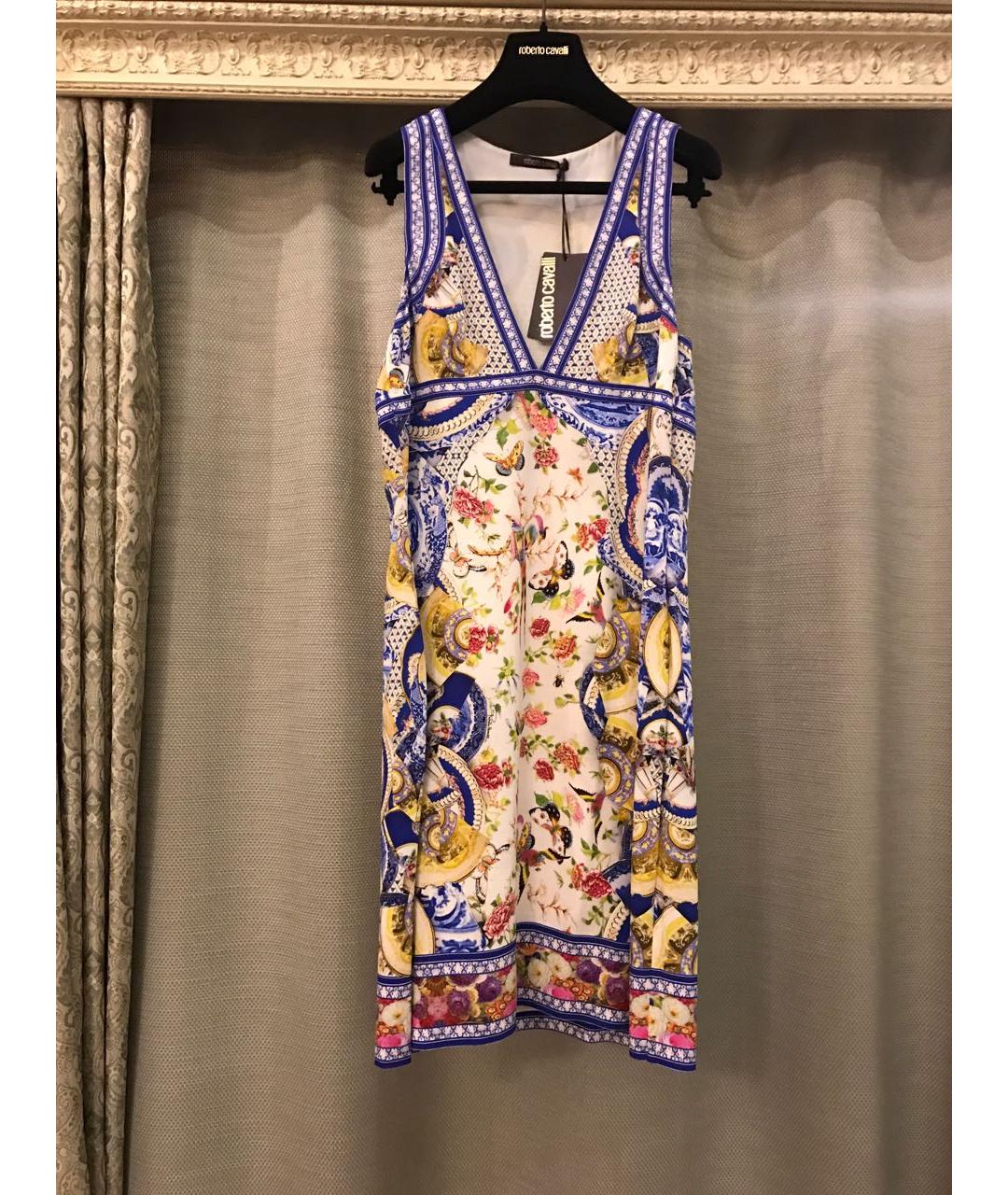 ROBERTO CAVALLI Мульти вискозное коктейльное платье, фото 5