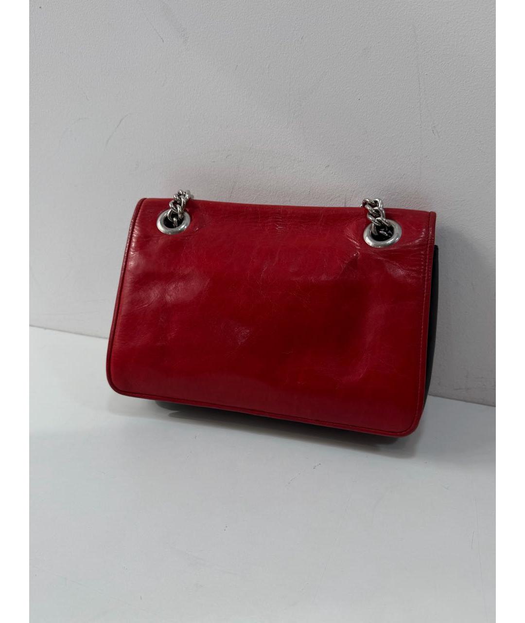 MIU MIU Красная кожаная сумка через плечо, фото 4