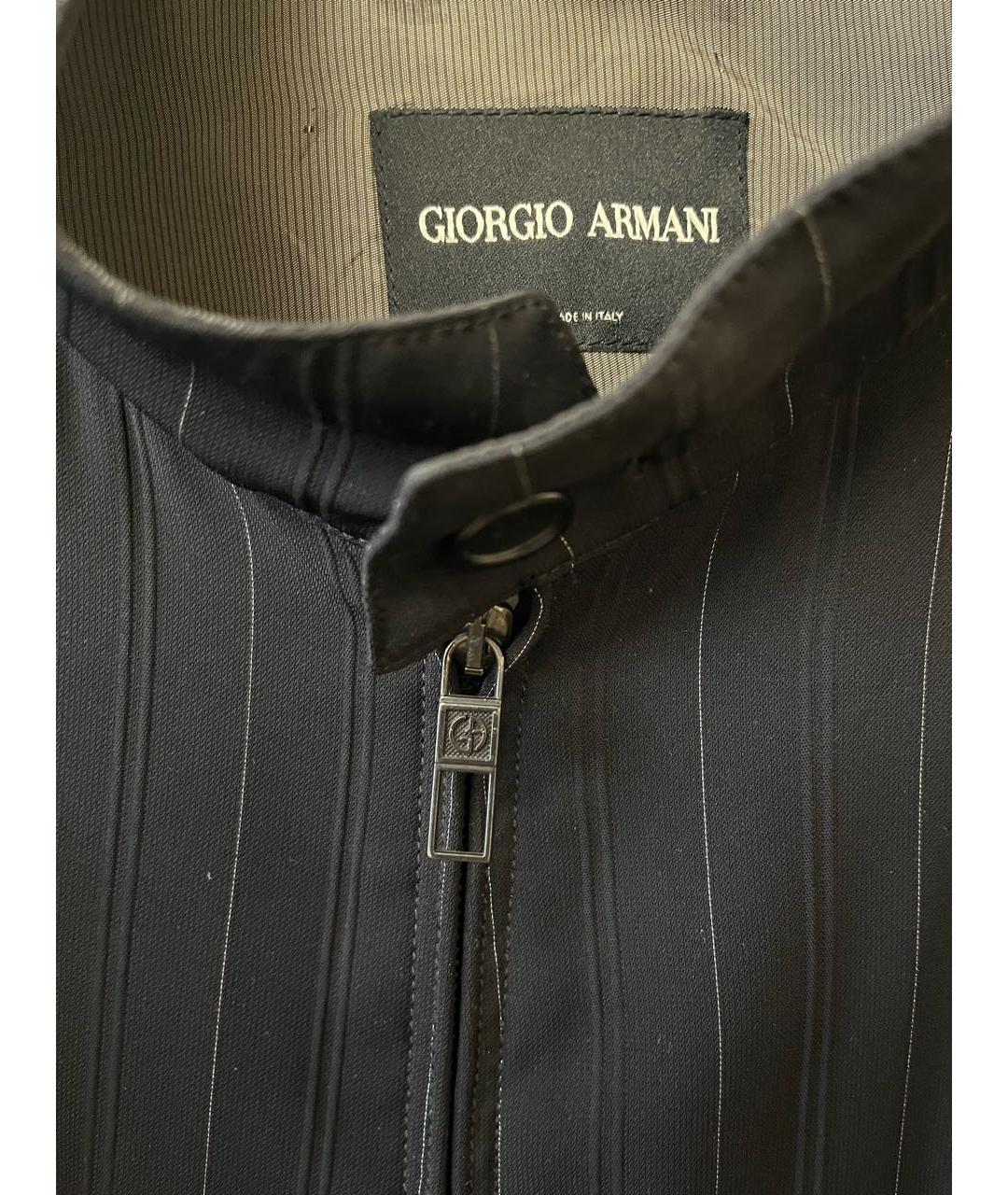 GIORGIO ARMANI Черная полиэстеровая куртка, фото 4