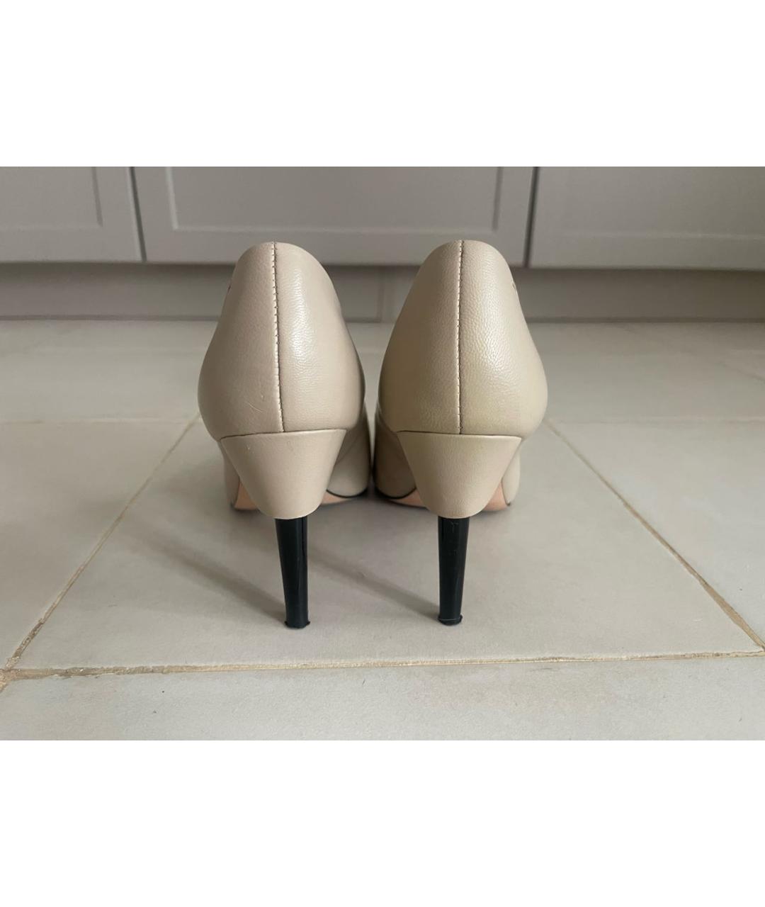 CALVIN KLEIN Бежевые кожаные туфли, фото 3