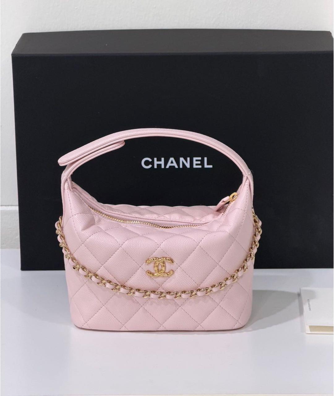 CHANEL Розовая кожаная сумка через плечо, фото 2