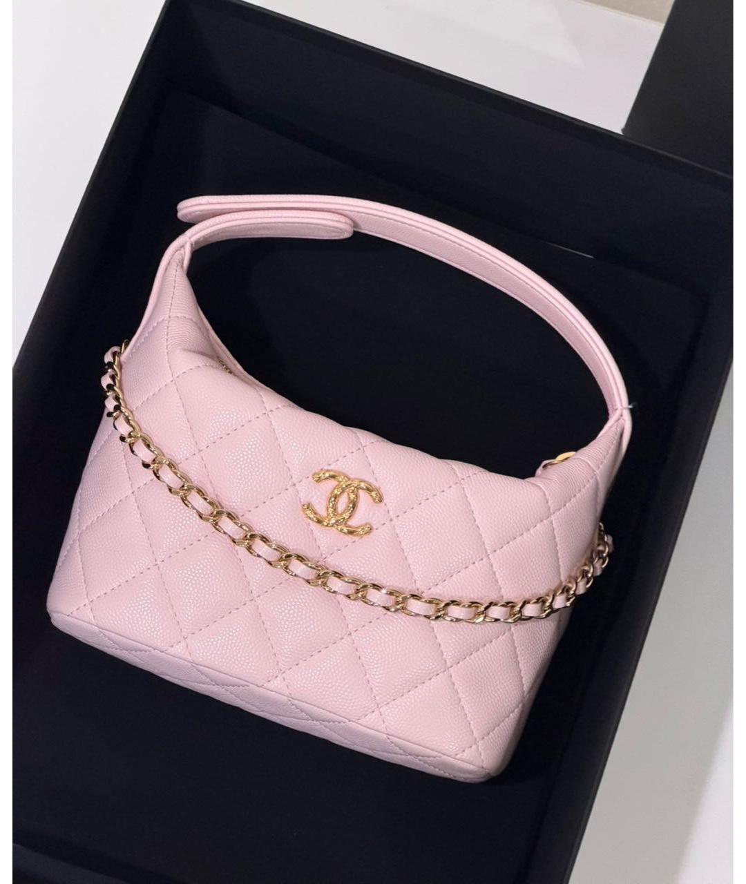 CHANEL Розовая кожаная сумка через плечо, фото 3
