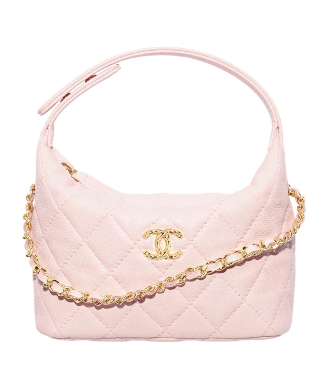 CHANEL Розовая кожаная сумка через плечо, фото 1