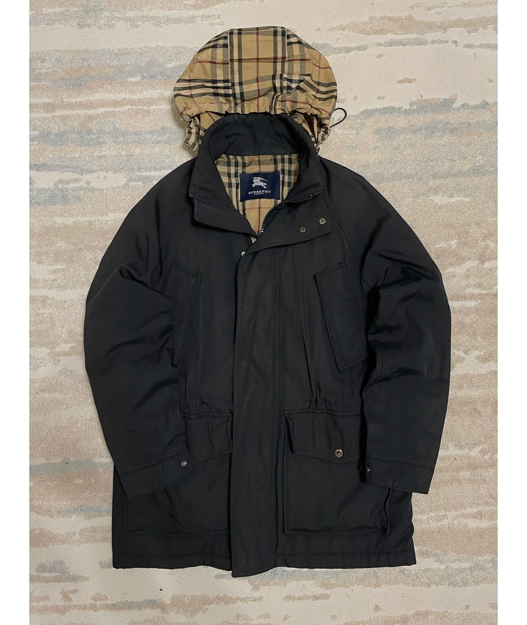 BURBERRY Черная полиэстеровая парка, фото 6