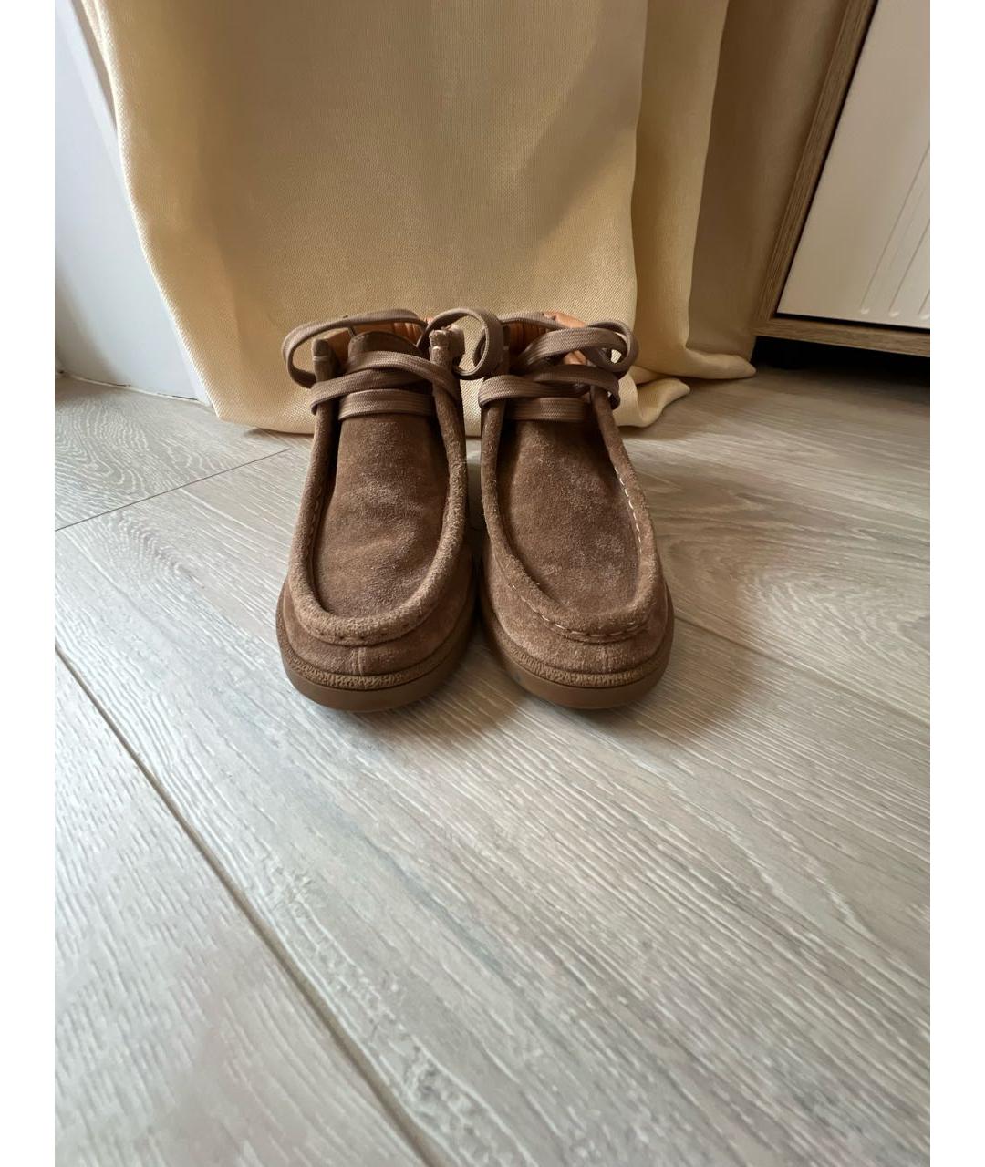 DOLCE & GABBANA KIDS Коричневые замшевые ботинки, фото 2