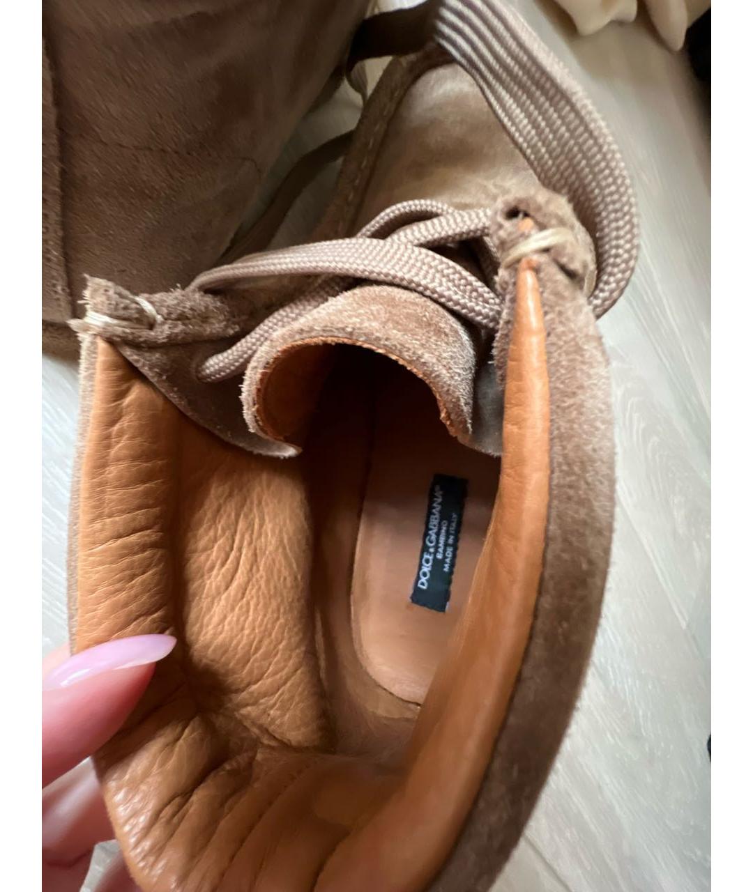 DOLCE & GABBANA KIDS Коричневые замшевые ботинки, фото 5