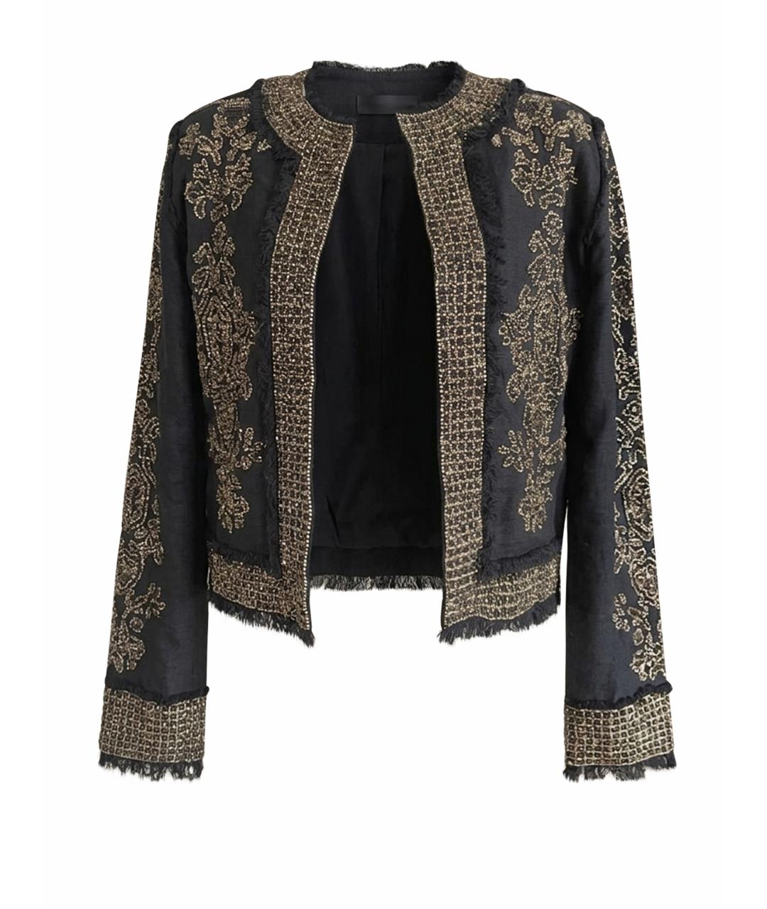 TWIN-SET Черный льняной жакет/пиджак, фото 1