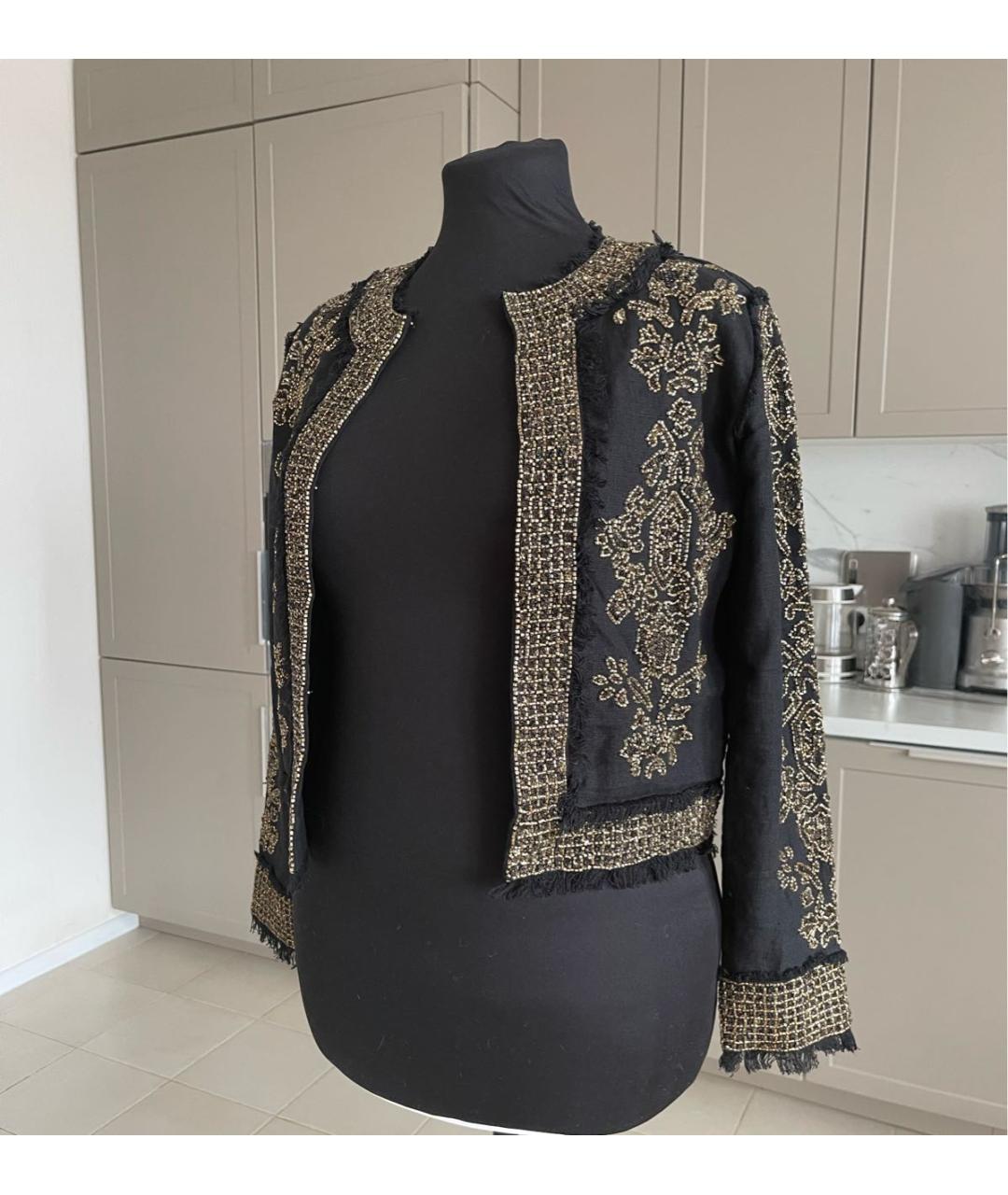 TWIN-SET Черный льняной жакет/пиджак, фото 6