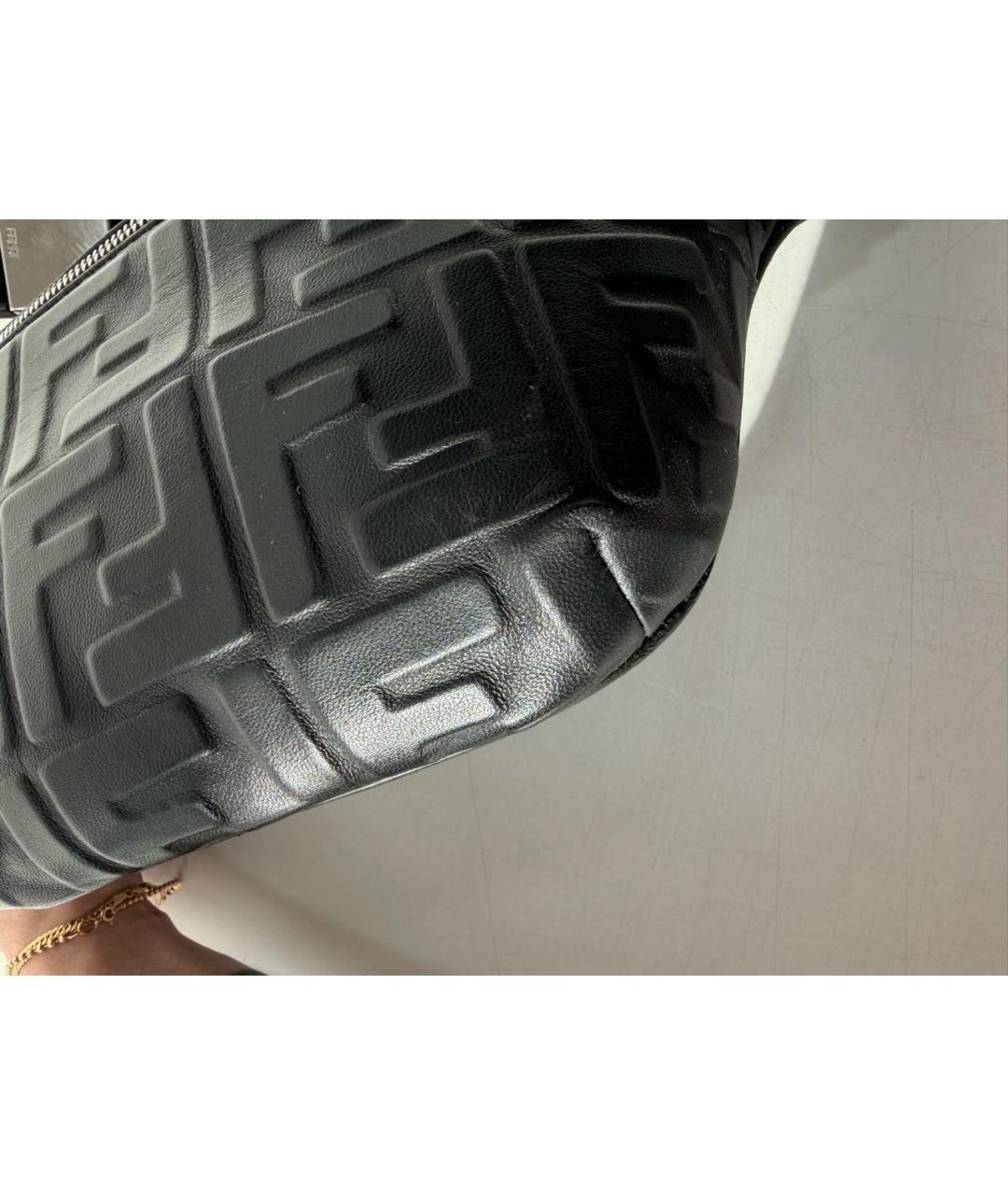 FENDI Черная кожаная поясная сумка, фото 6