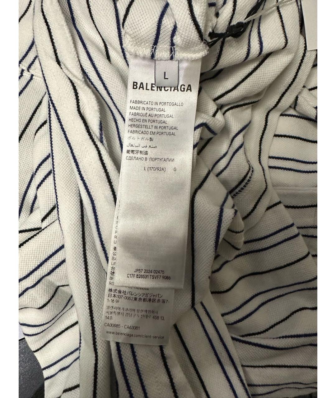 BALENCIAGA Хлопковое поло с коротким рукавом, фото 6