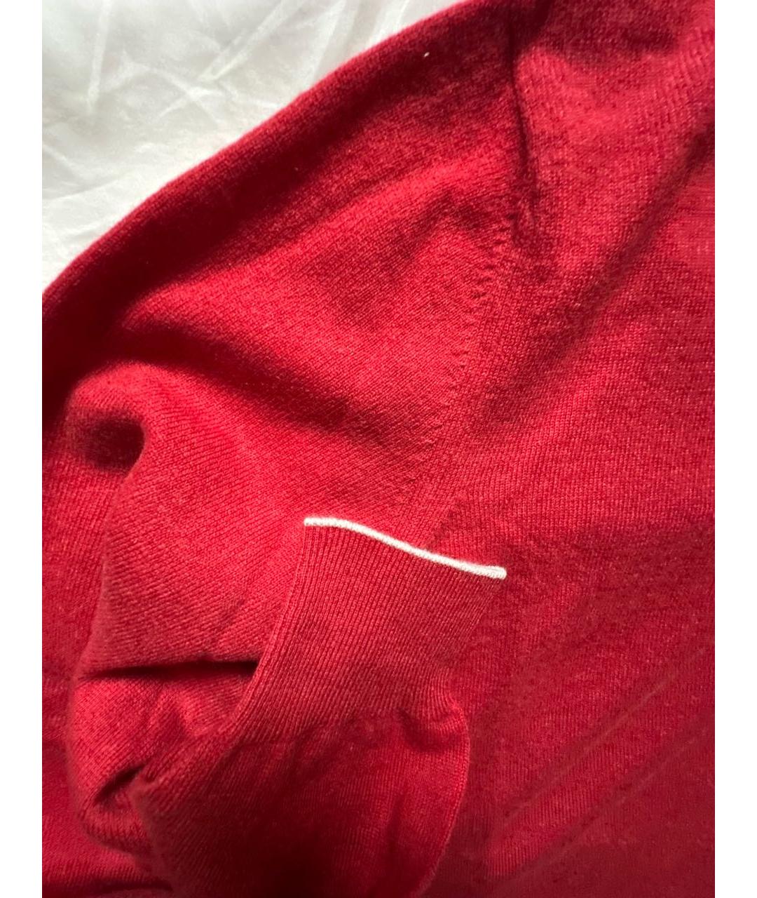 BRUNELLO CUCINELLI Красный кашемировый джемпер / свитер, фото 3