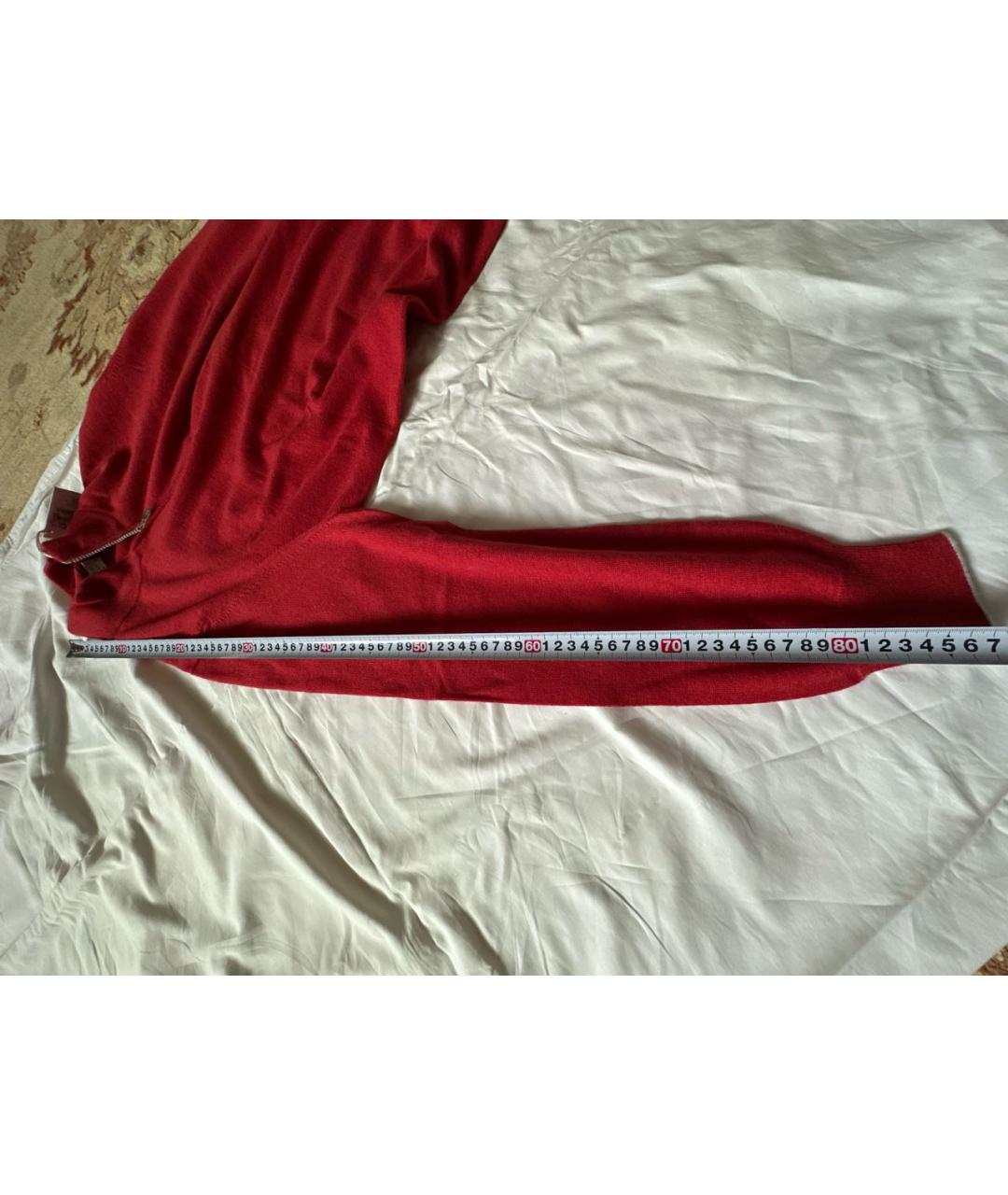 BRUNELLO CUCINELLI Красный кашемировый джемпер / свитер, фото 7