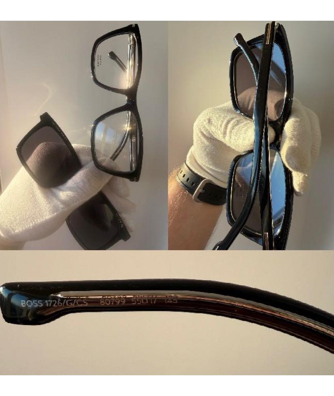 HUGO BOSS Черные пластиковые солнцезащитные очки, фото 5