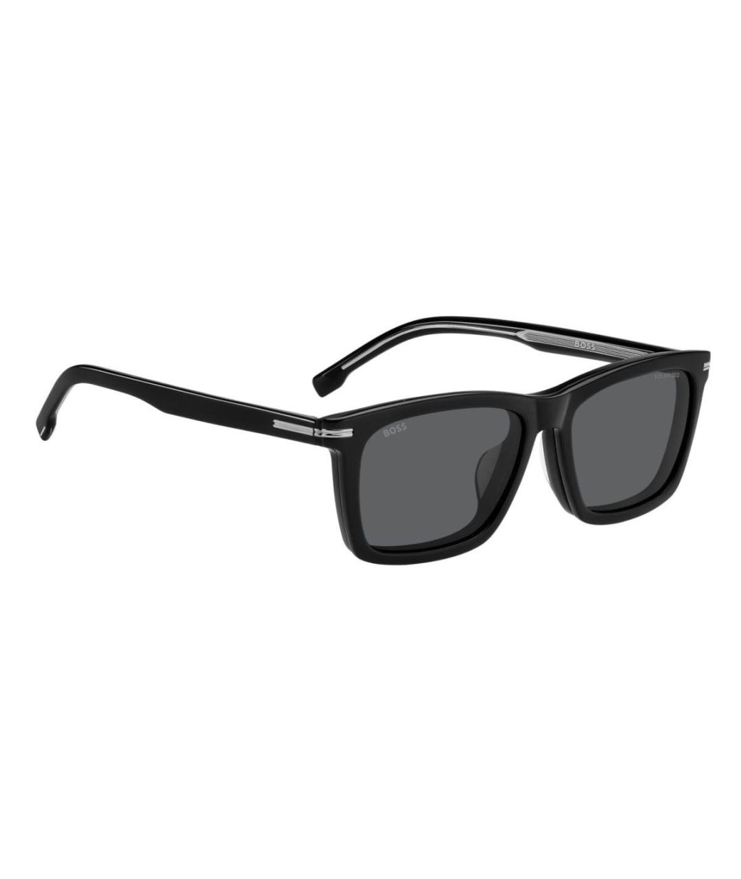 HUGO BOSS Черные пластиковые солнцезащитные очки, фото 3