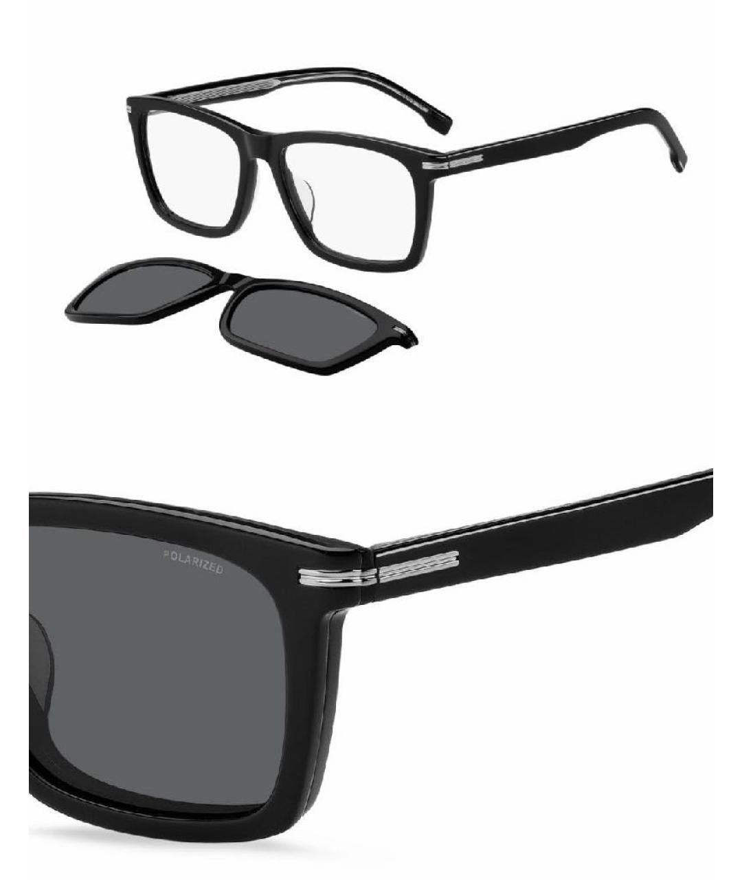 HUGO BOSS Черные пластиковые солнцезащитные очки, фото 2