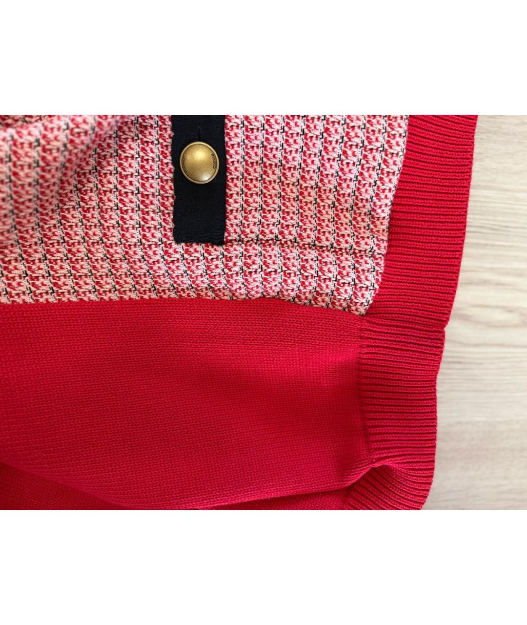 PINKO Красный хлопковый кардиган, фото 5