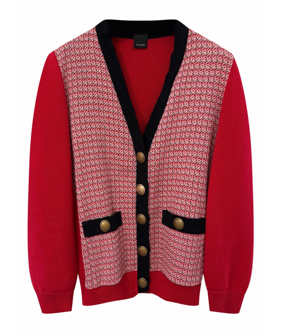 PINKO Красный хлопковый кардиган, фото 1