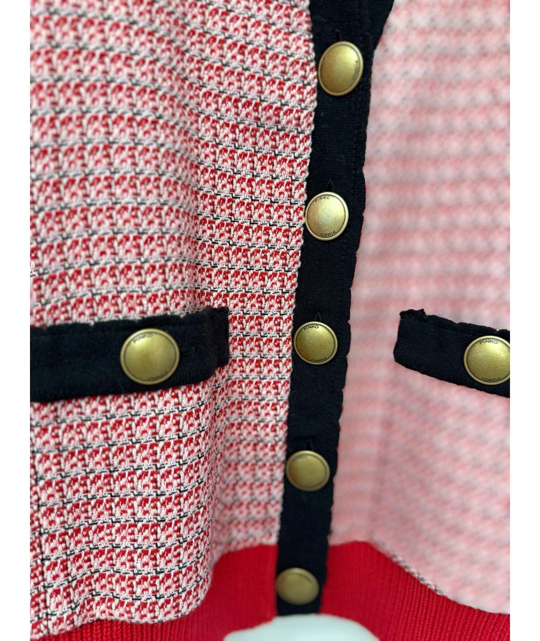 PINKO Красный хлопковый кардиган, фото 4