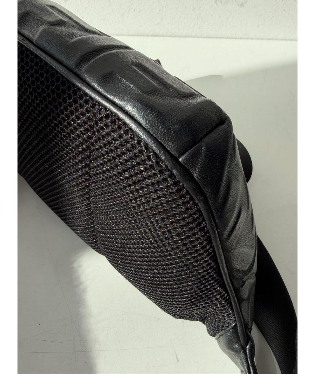 FENDI Черная кожаная поясная сумка, фото 5