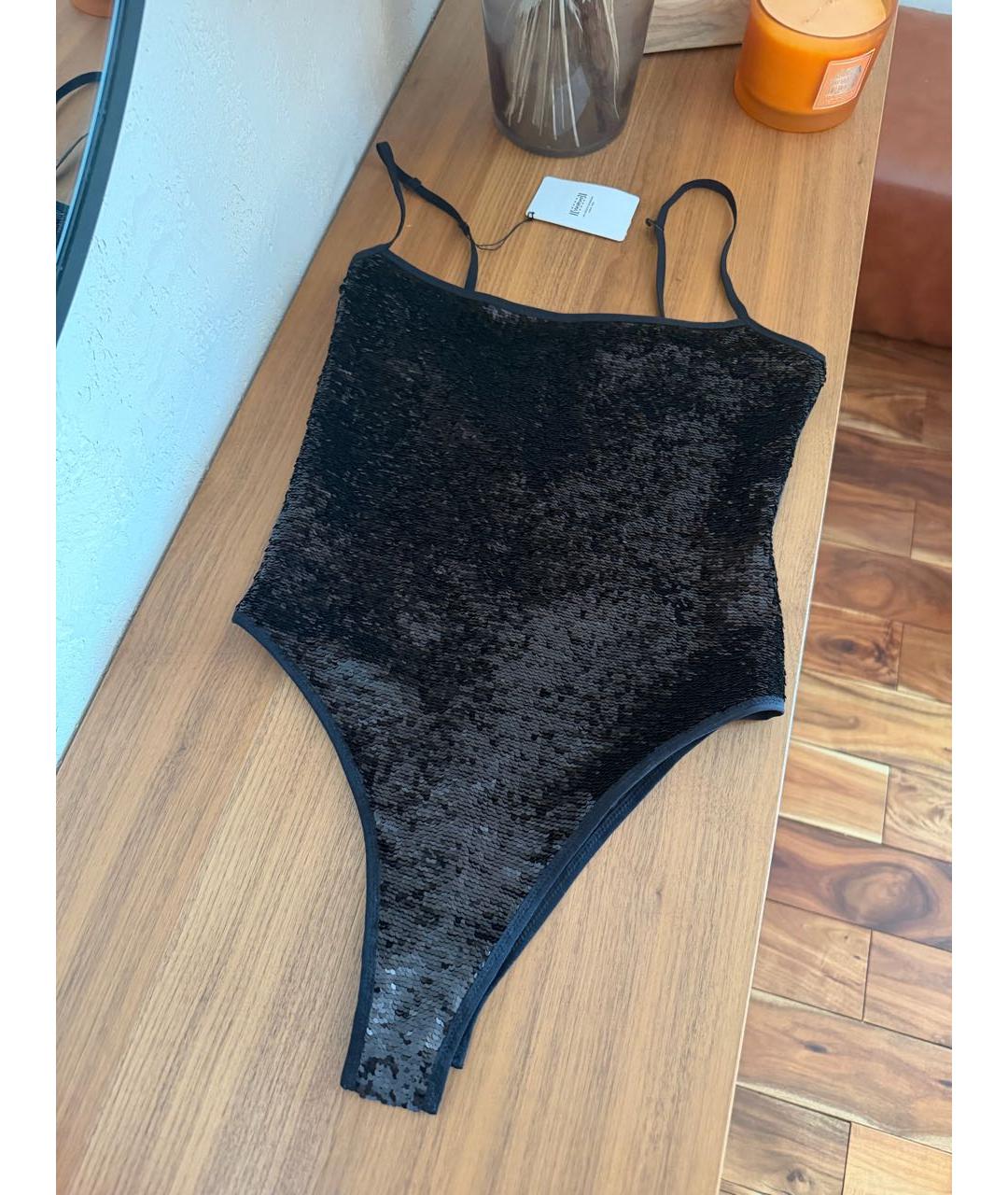 WOLFORD Черное полиэстеровое боди, фото 2