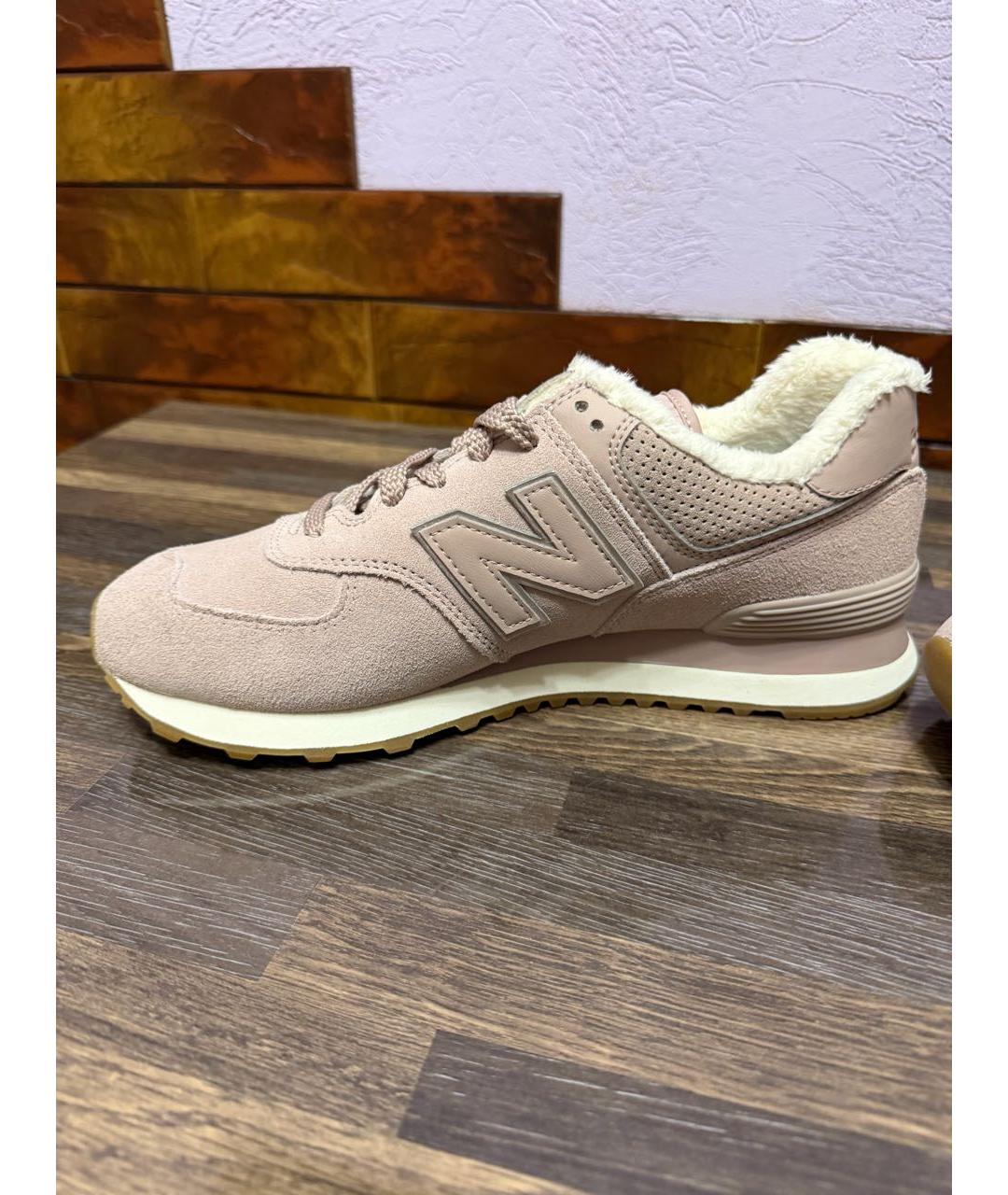 NEW BALANCE Коралловые замшевые кроссовки, фото 7