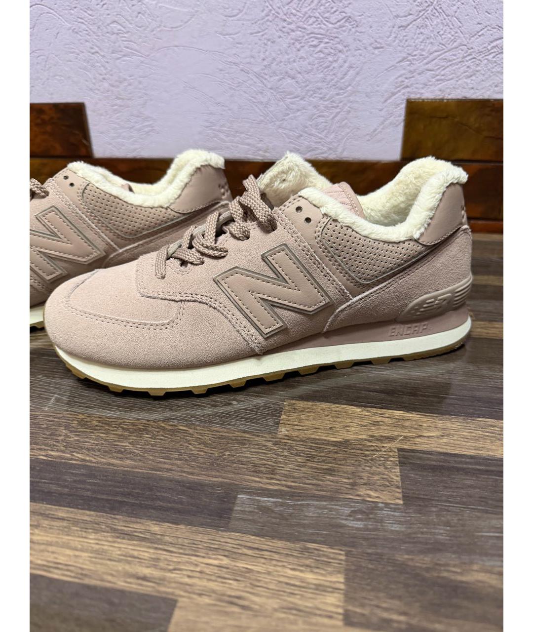 NEW BALANCE Коралловые замшевые кроссовки, фото 2
