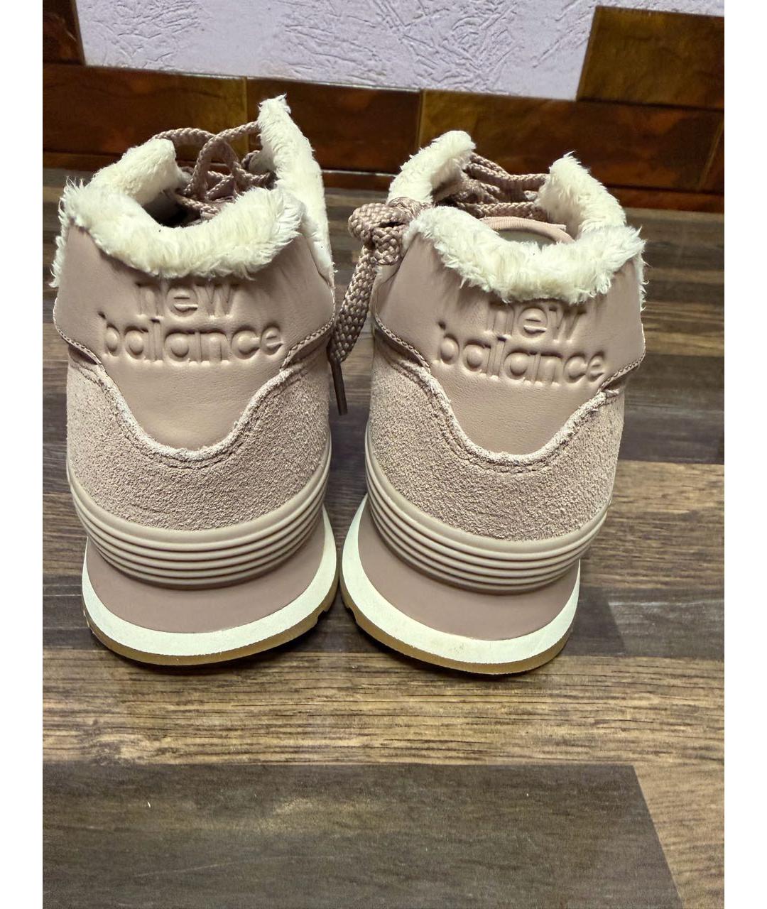 NEW BALANCE Коралловые замшевые кроссовки, фото 5