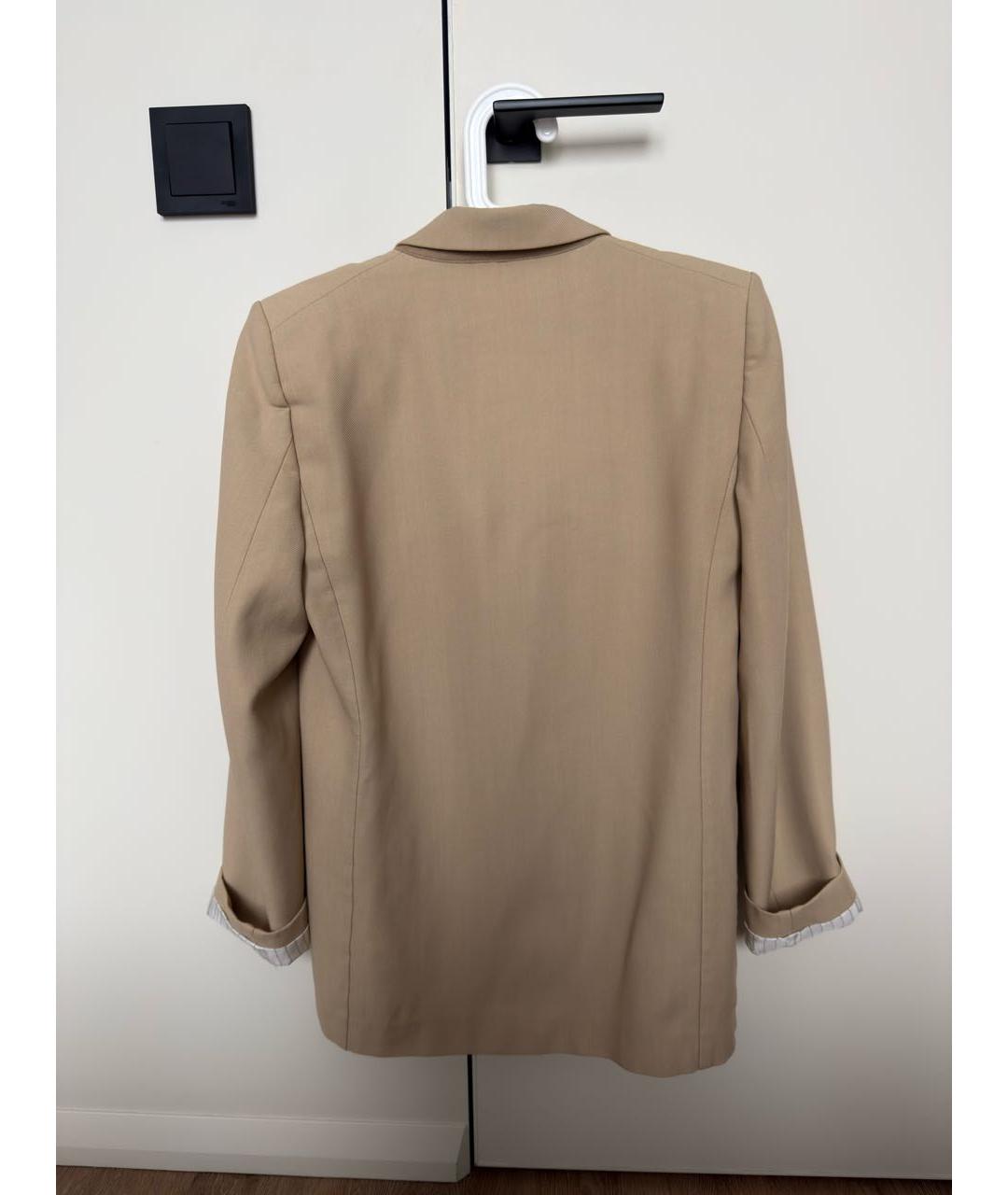 ACNE STUDIOS Бежевый вискозный жакет/пиджак, фото 2