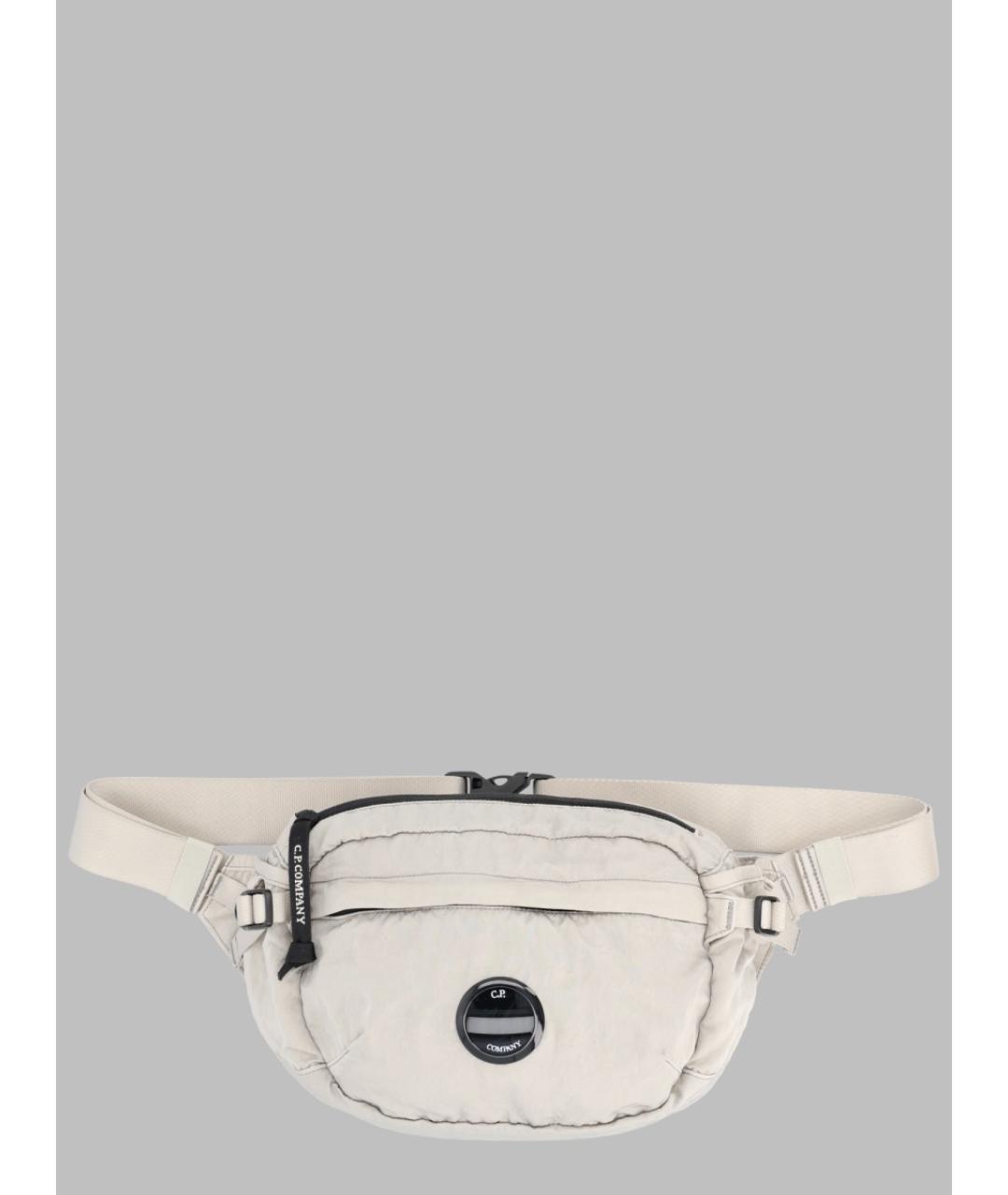 CP COMPANY Белая тканевая поясная сумка, фото 3