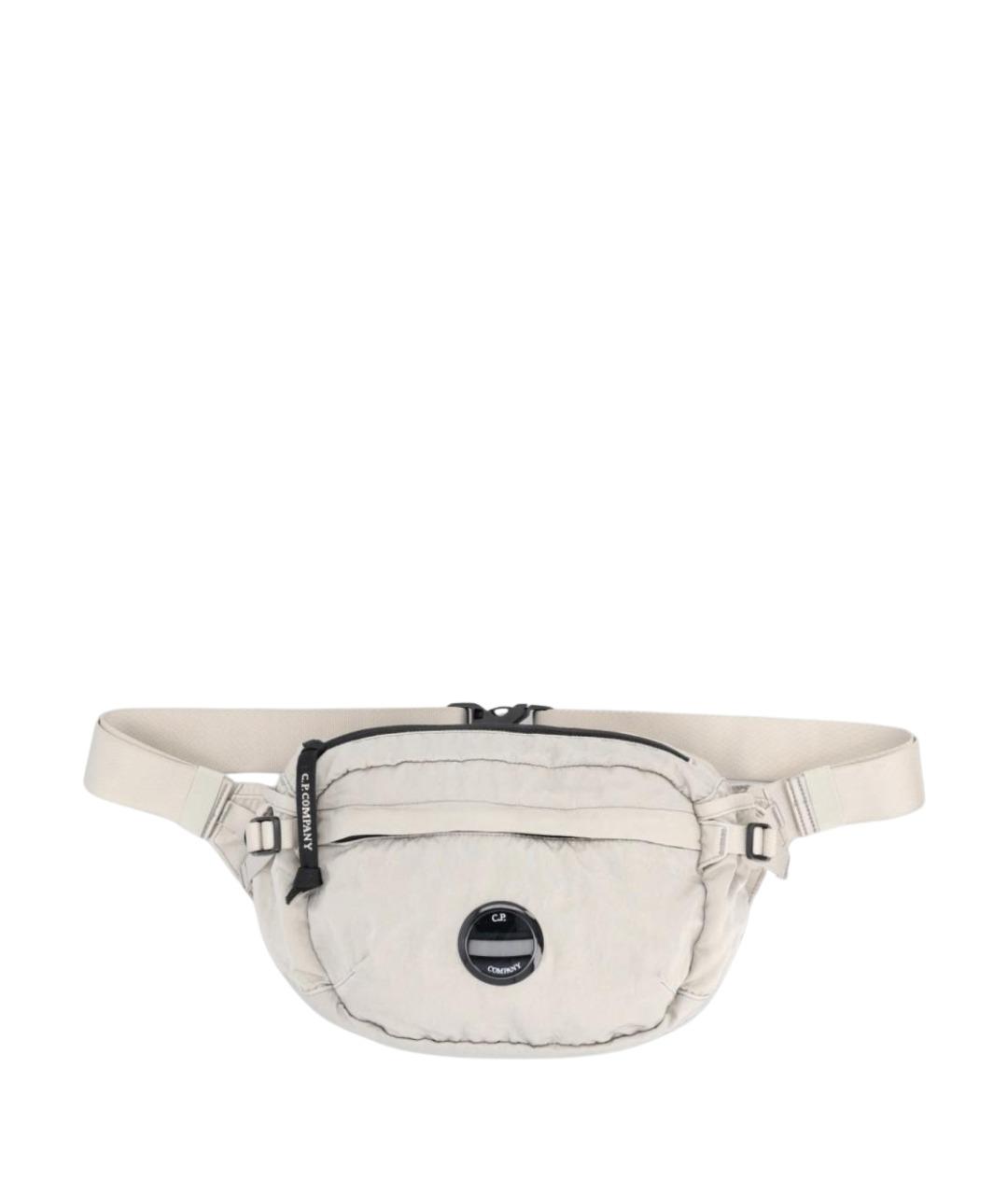 CP COMPANY Белая тканевая поясная сумка, фото 1