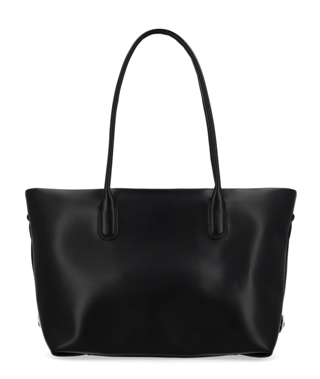 THEMOIRE Черная сумка тоут из искусственной кожи, фото 3