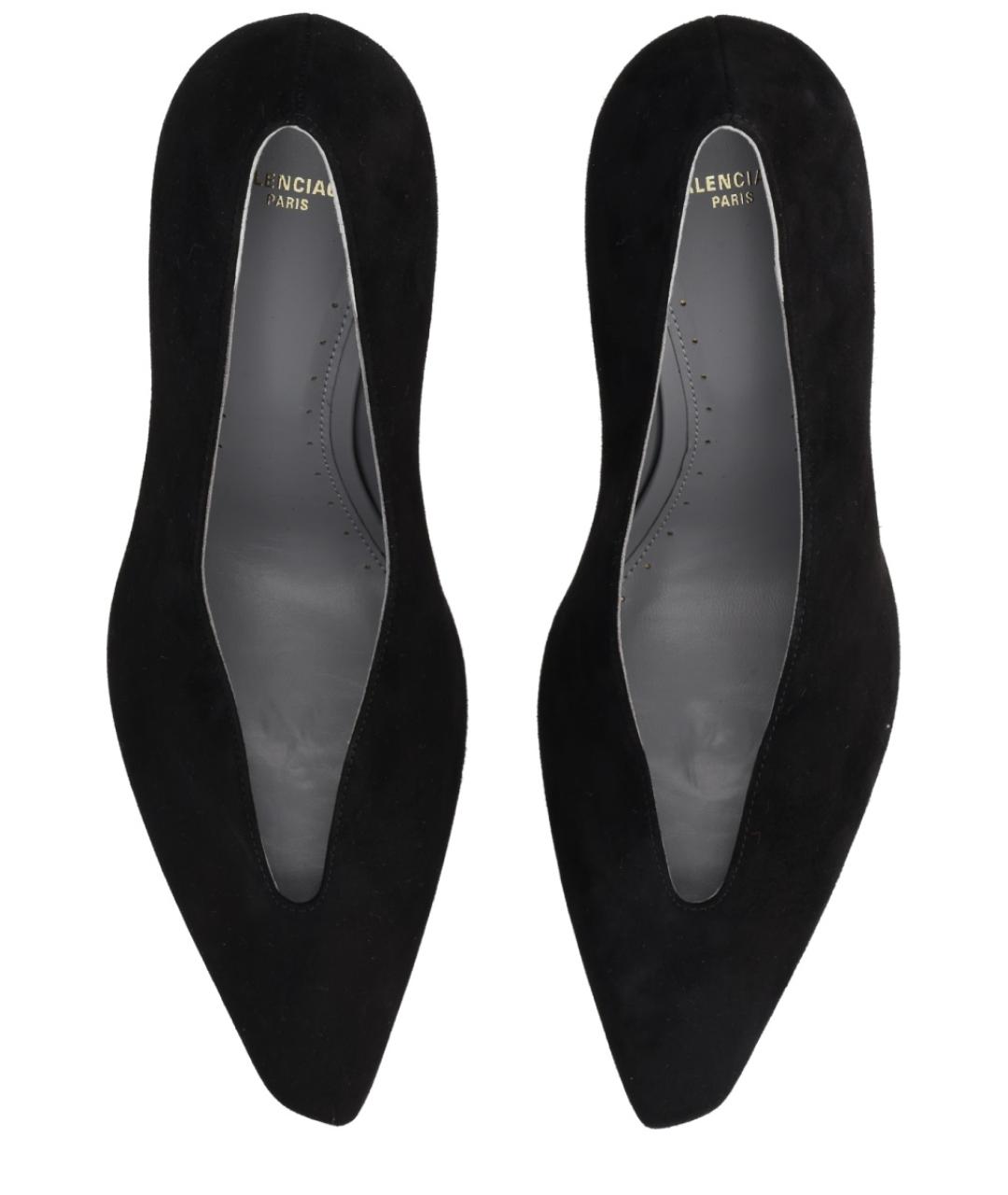 BALENCIAGA Черные кожаные туфли, фото 5