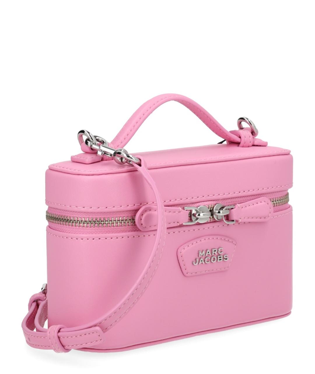 MARC JACOBS Розовая кожаная сумка с короткими ручками, фото 3