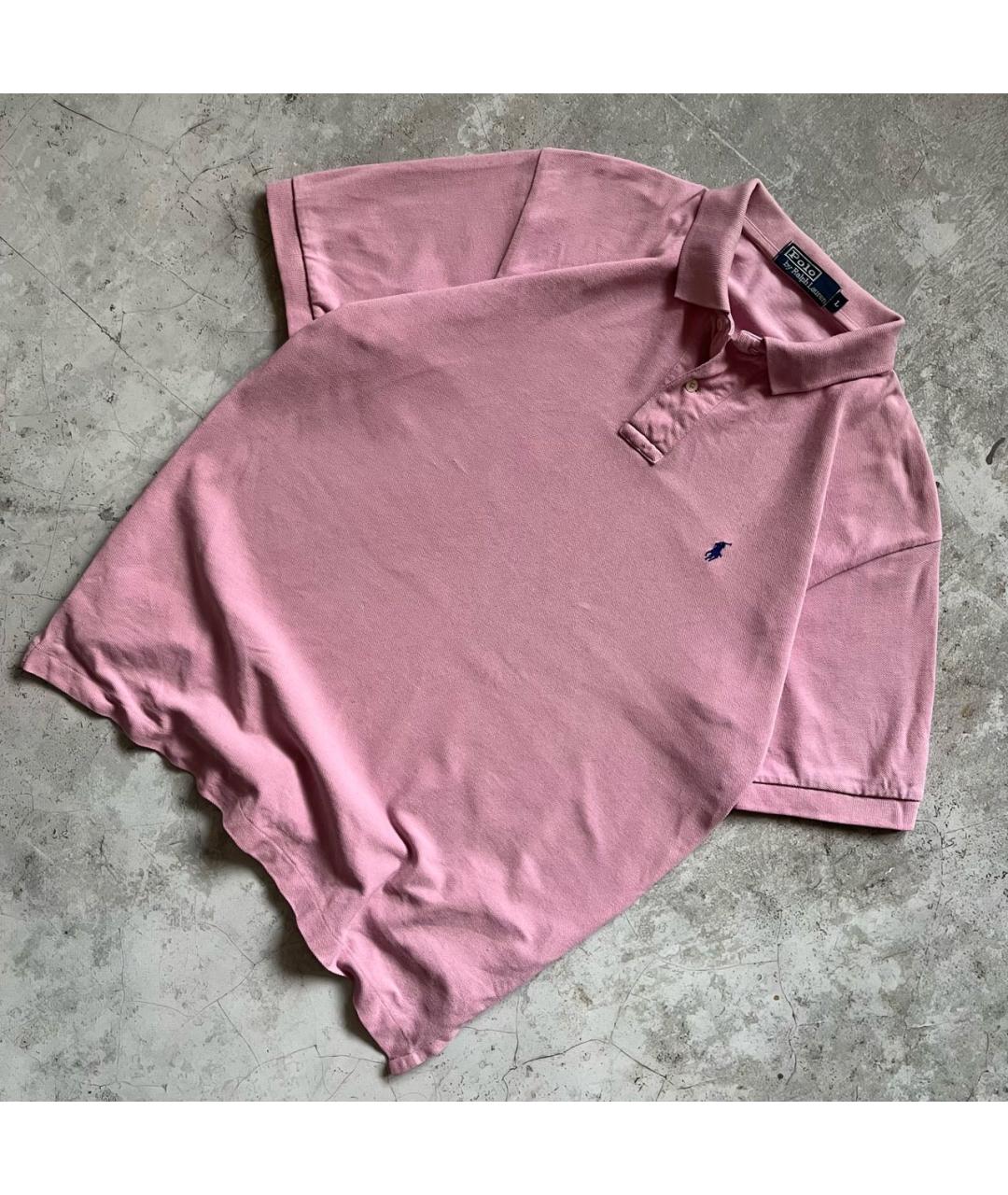 POLO RALPH LAUREN Розовое хлопковое поло с коротким рукавом, фото 2