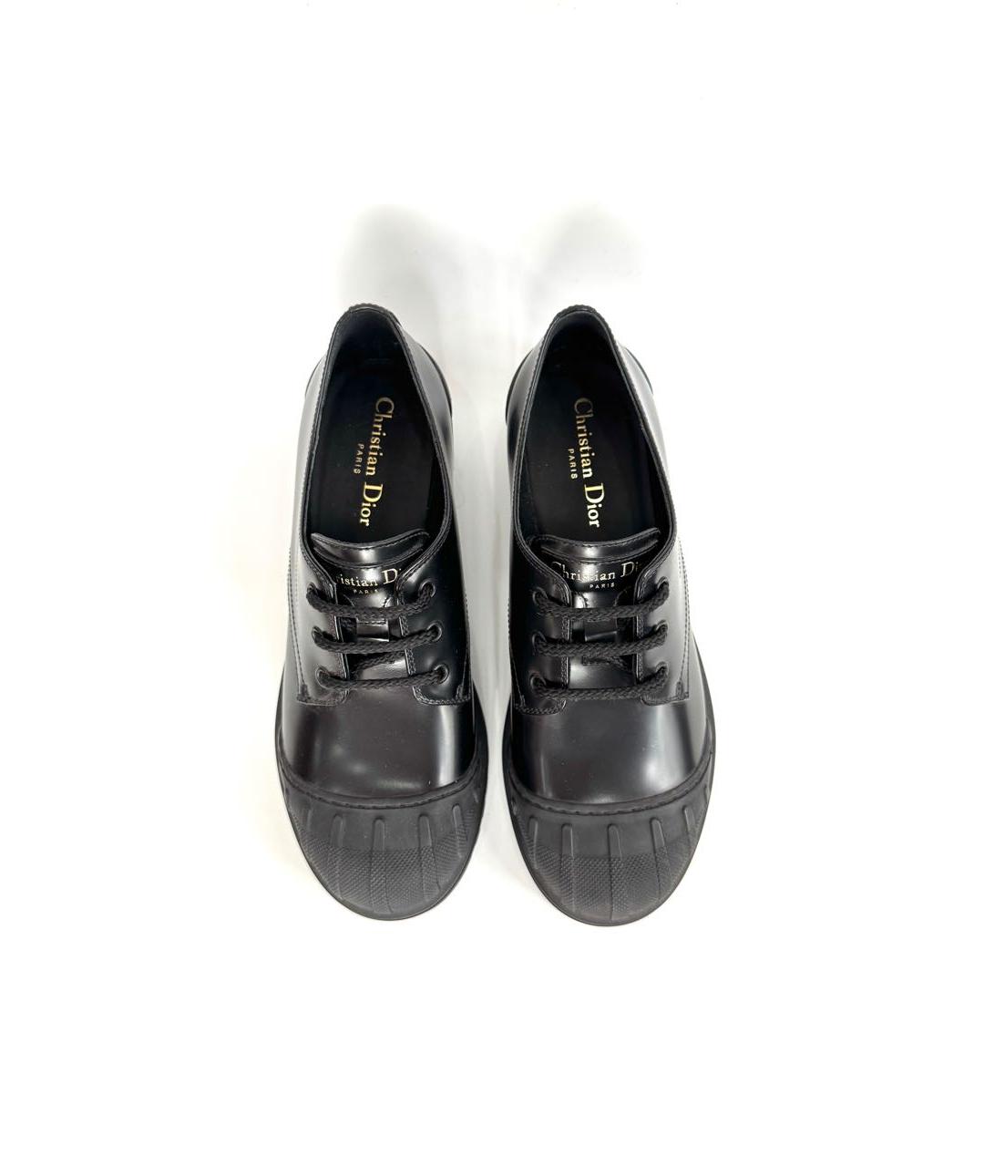 CHRISTIAN DIOR Черные кожаные ботинки, фото 3