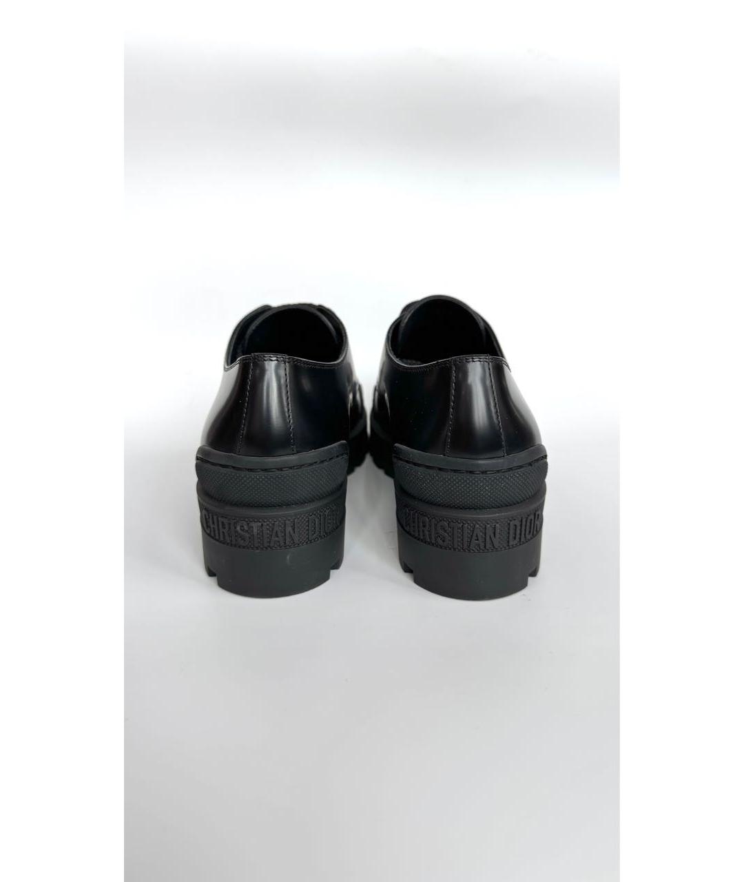 CHRISTIAN DIOR Черные кожаные ботинки, фото 4