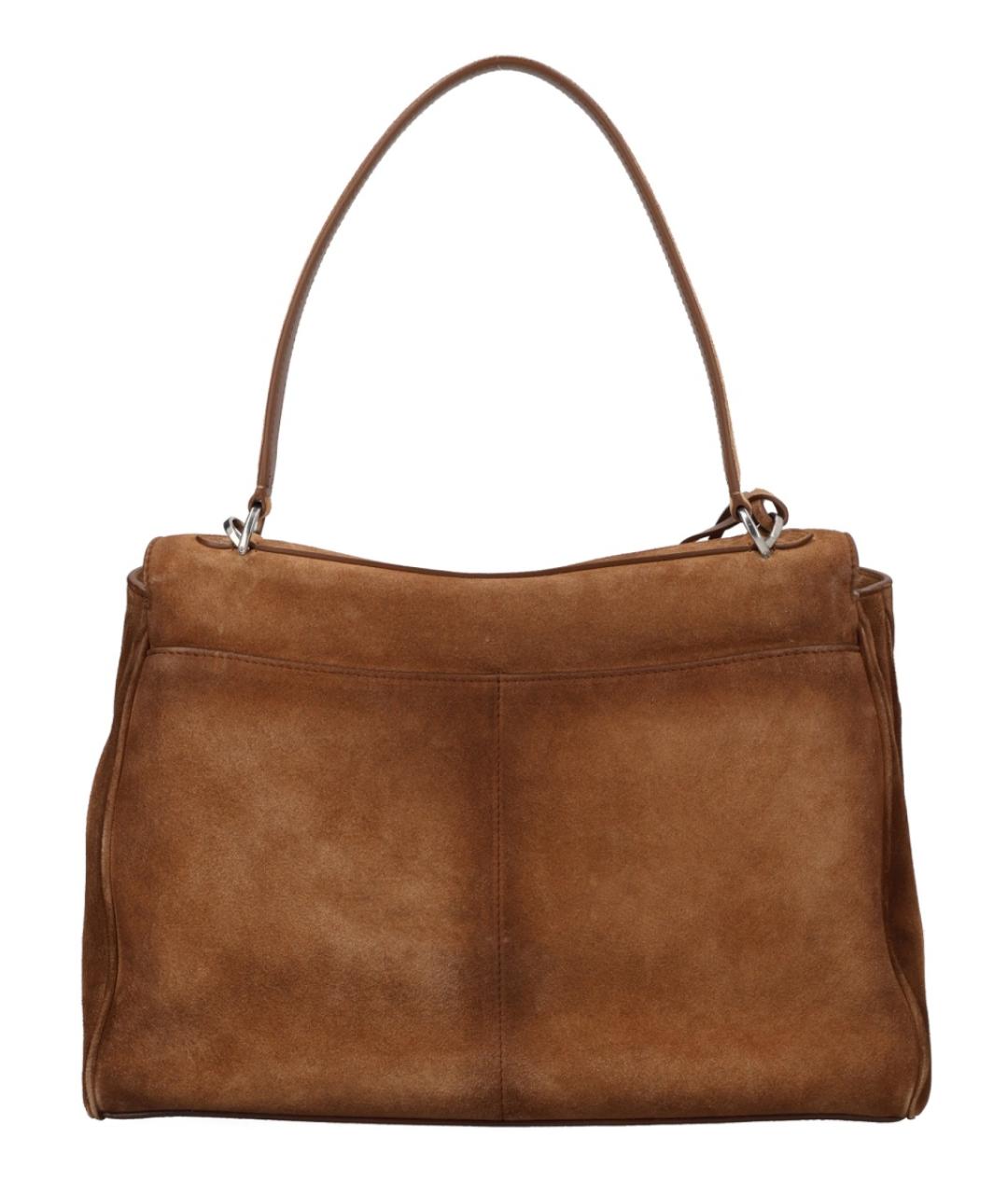 BALENCIAGA Коричневая кожаная сумка через плечо, фото 3