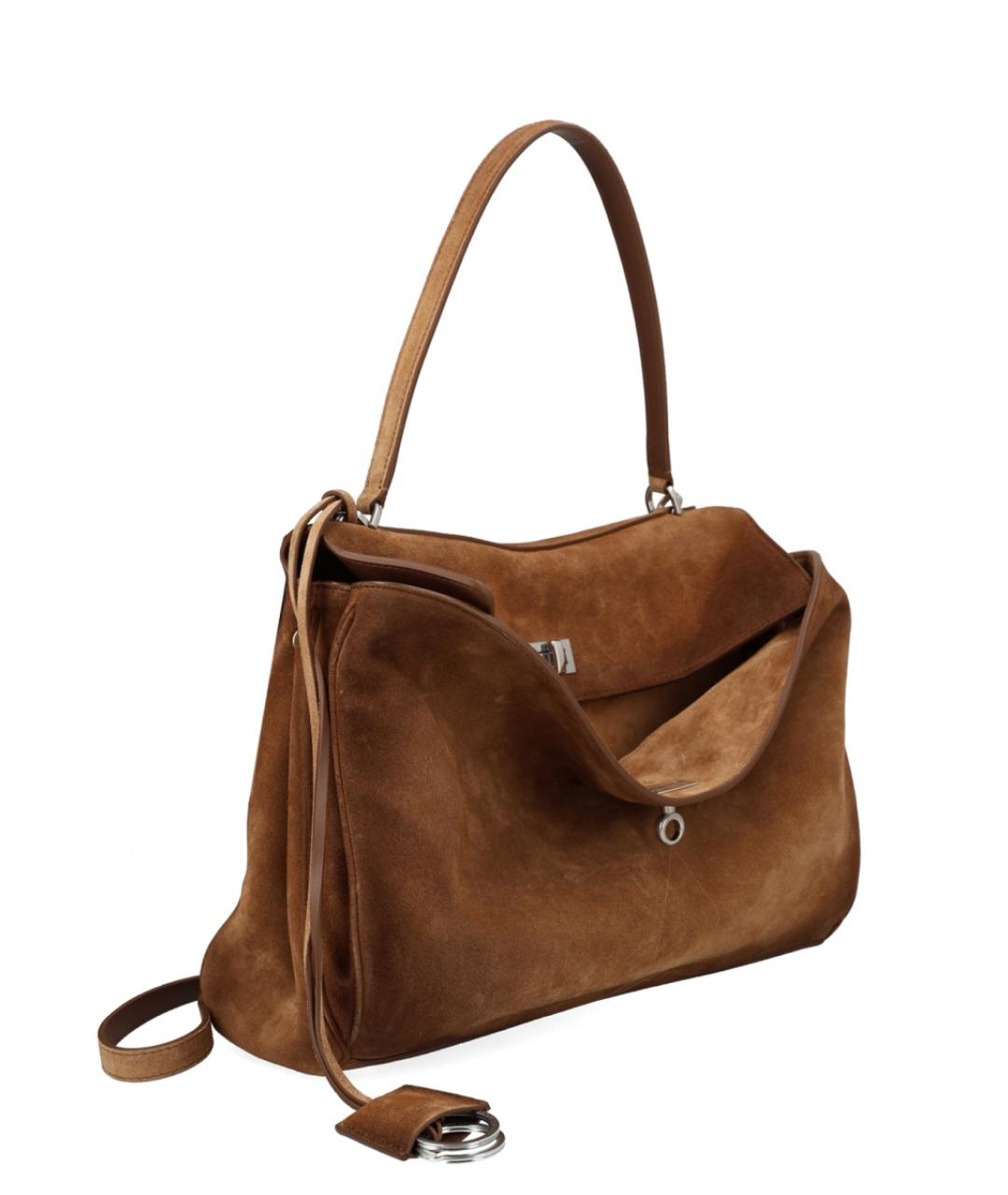 BALENCIAGA Коричневая кожаная сумка через плечо, фото 2