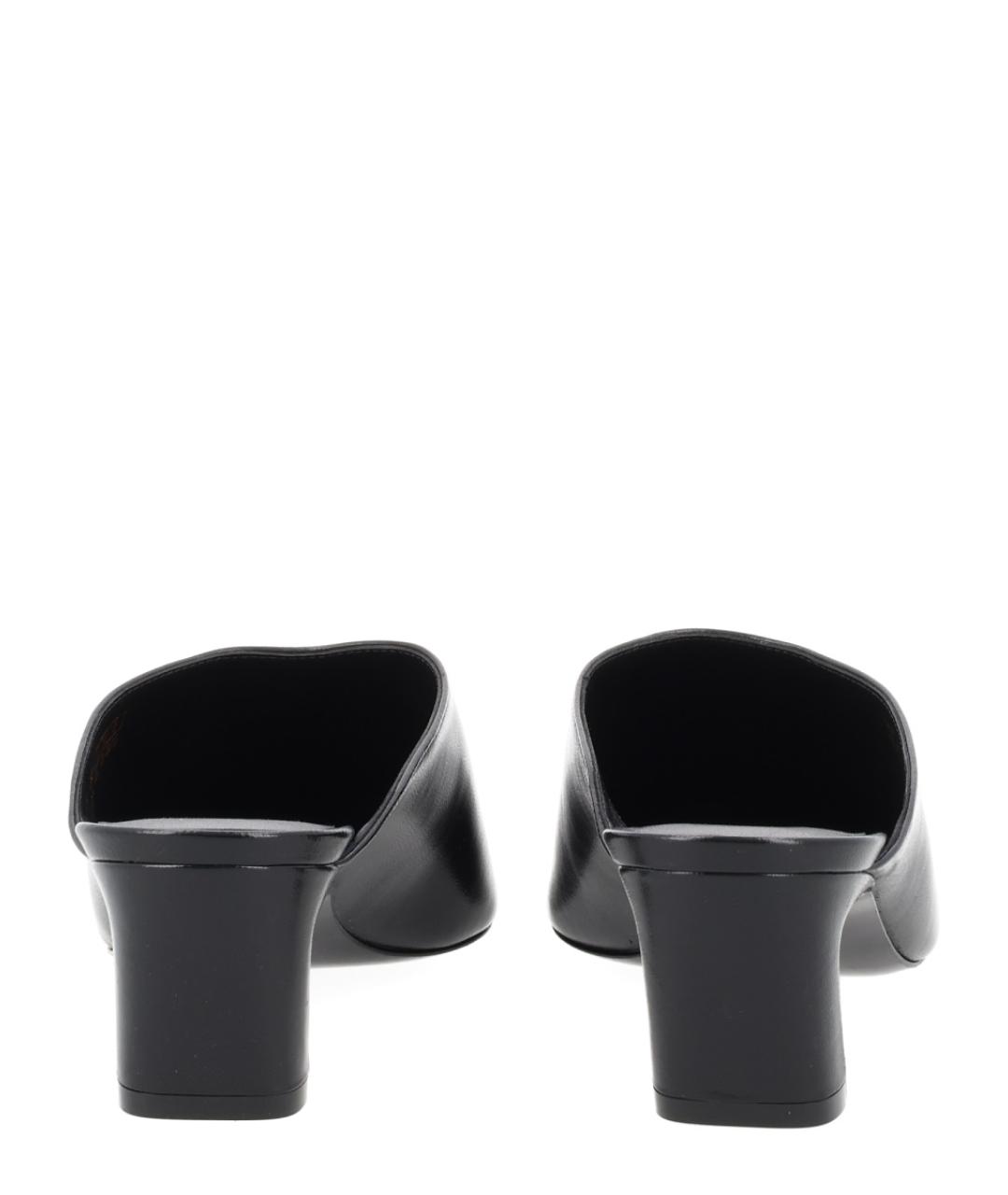 STUART WEITZMAN Черные кожаные мюли, фото 4