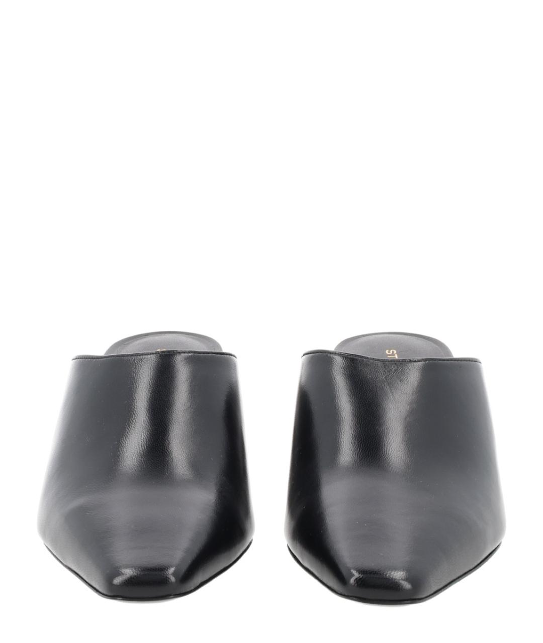 STUART WEITZMAN Черные кожаные мюли, фото 3