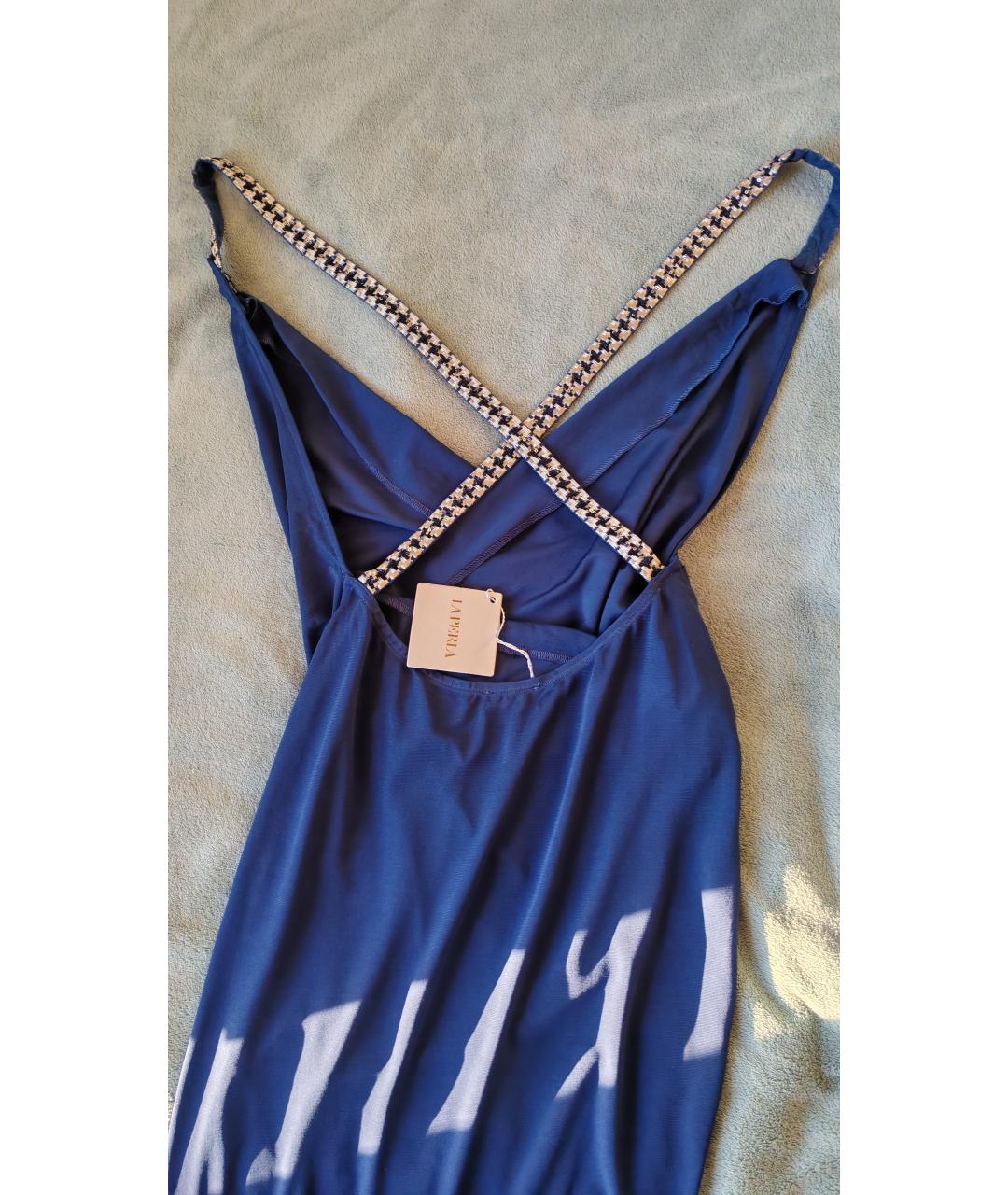 LA PERLA Синяя вискозная туника, фото 2