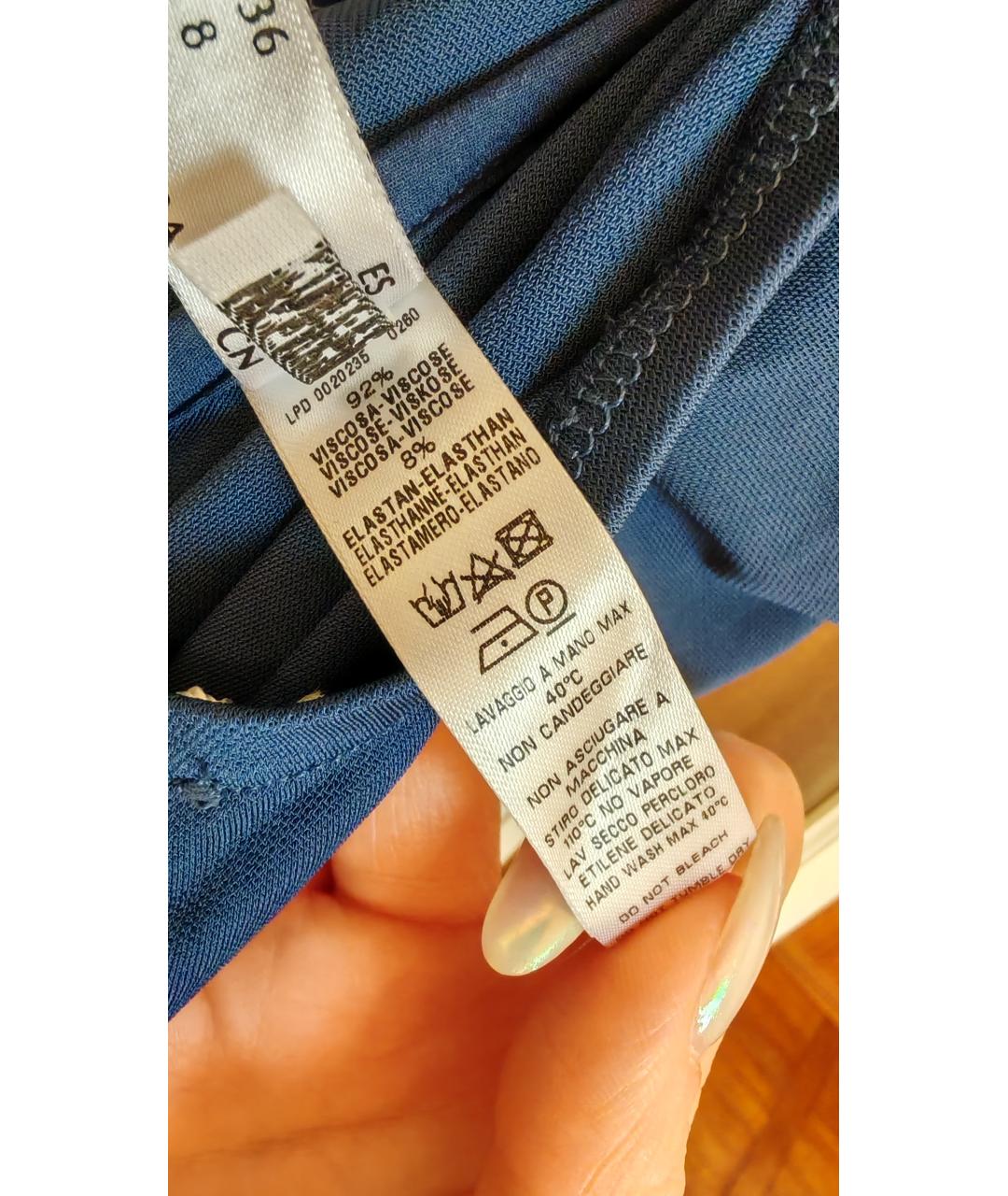 LA PERLA Синяя вискозная туника, фото 8