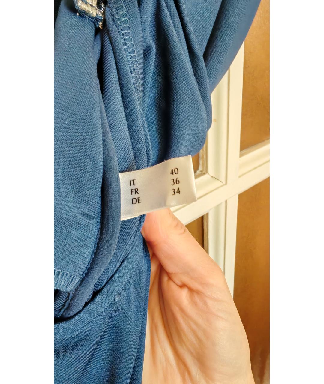 LA PERLA Синяя вискозная туника, фото 7