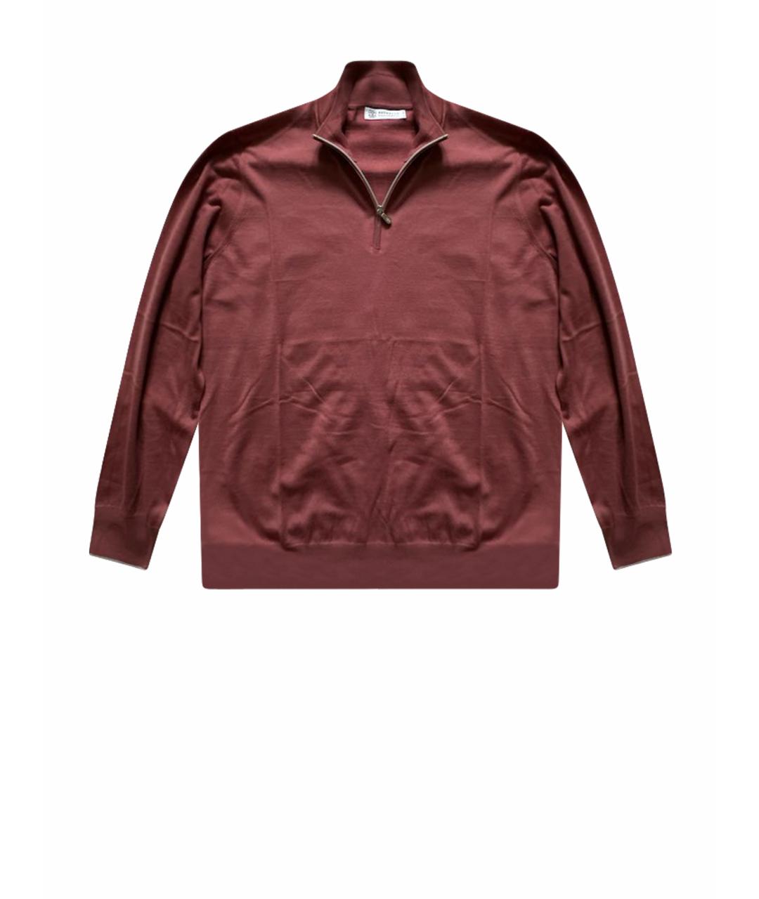 BRUNELLO CUCINELLI Коралловый шерстяной джемпер / свитер, фото 1