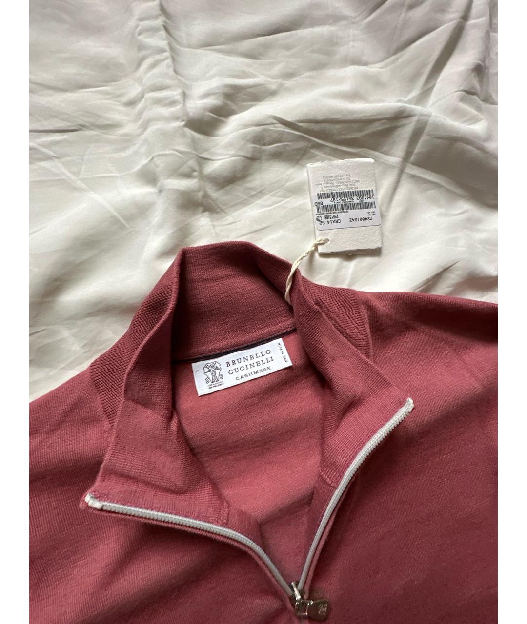 BRUNELLO CUCINELLI Коралловый шерстяной джемпер / свитер, фото 3