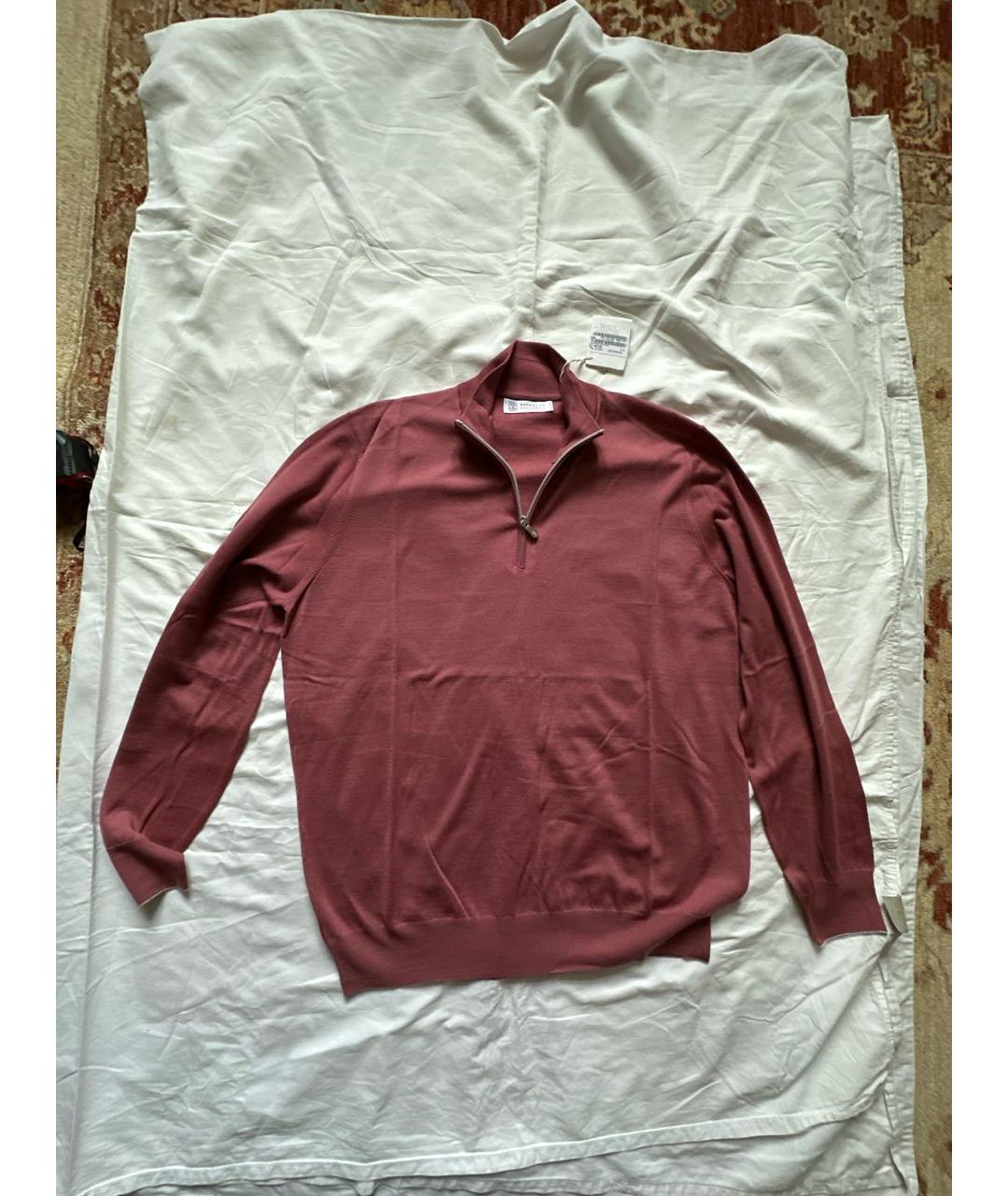 BRUNELLO CUCINELLI Коралловый шерстяной джемпер / свитер, фото 9