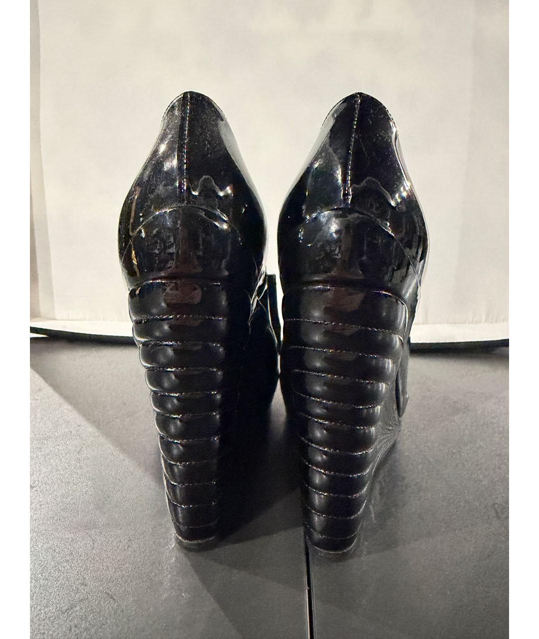 SAINT LAURENT Черные туфли из лакированной кожи, фото 4