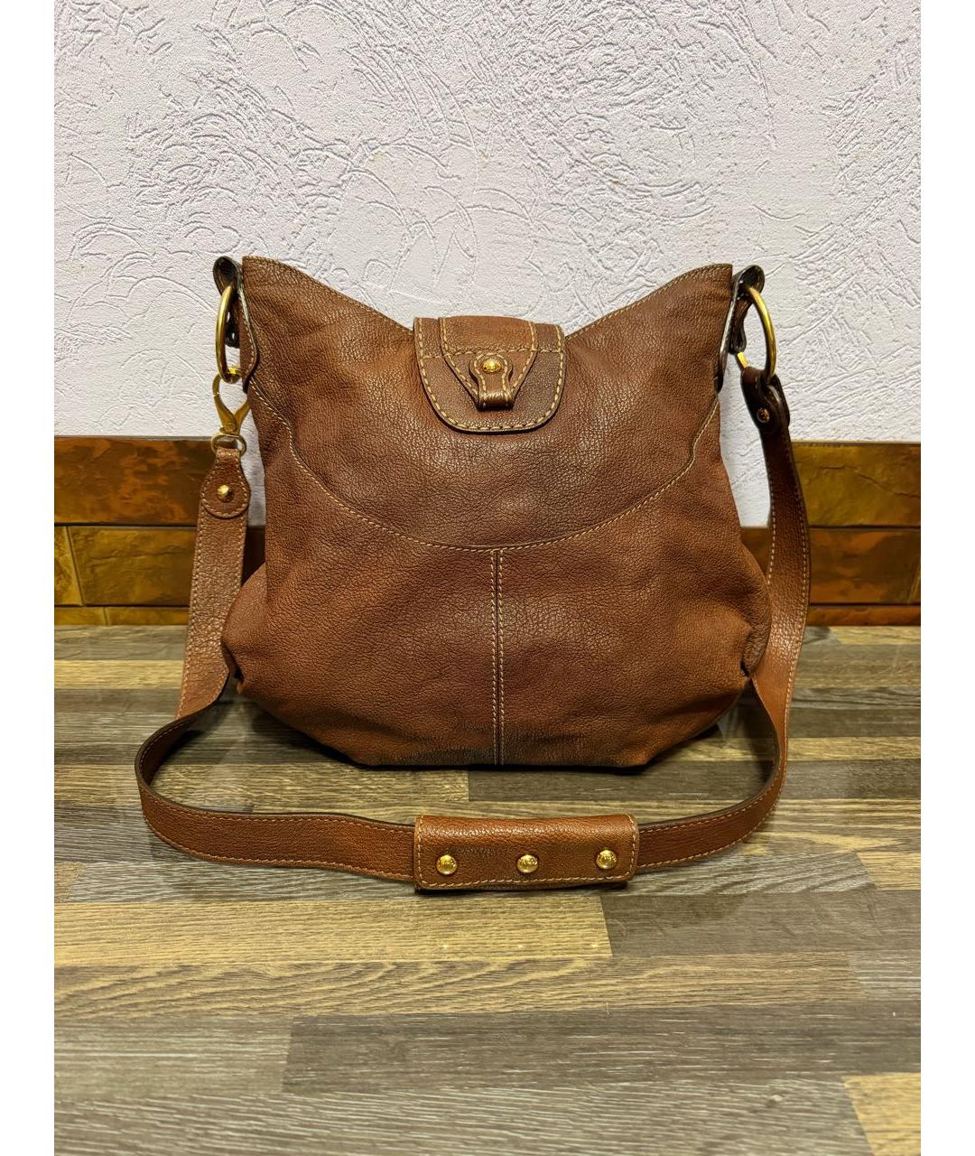 TOD'S Коричневая кожаная сумка через плечо, фото 3